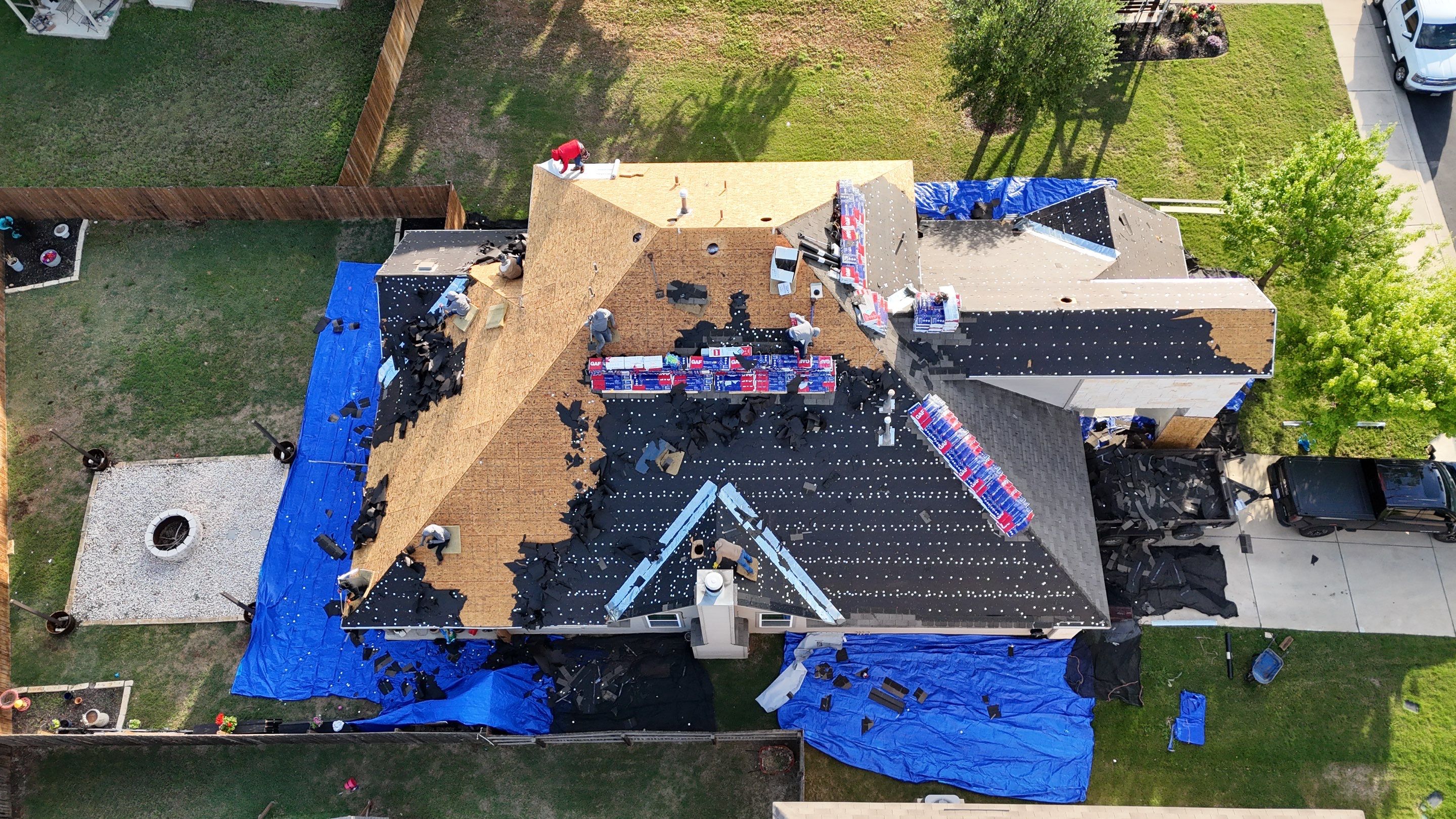 Residential Roof Replacement using GAF - HDZ - Weathered Wood by Action Exteriors Austin