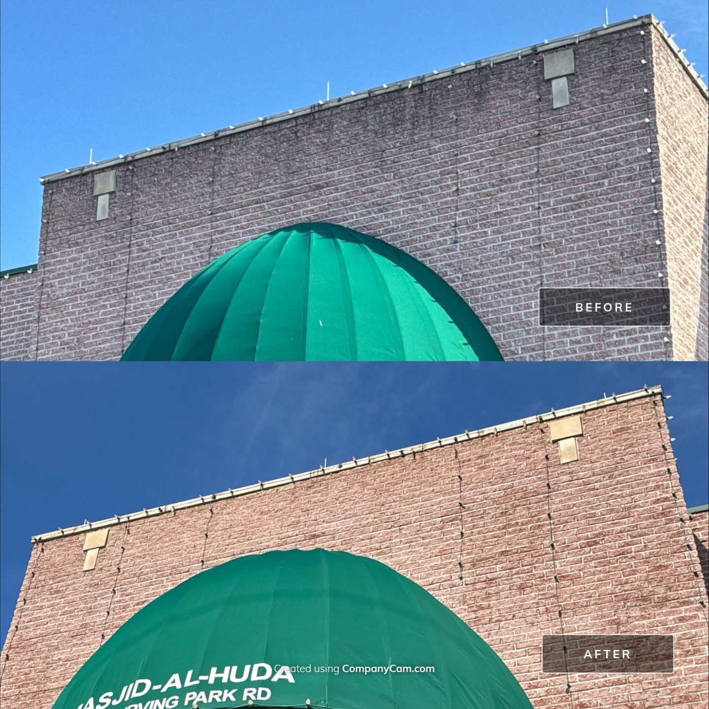 Commercial Exterior Building Wash  by Simmons Power & Soft Washing