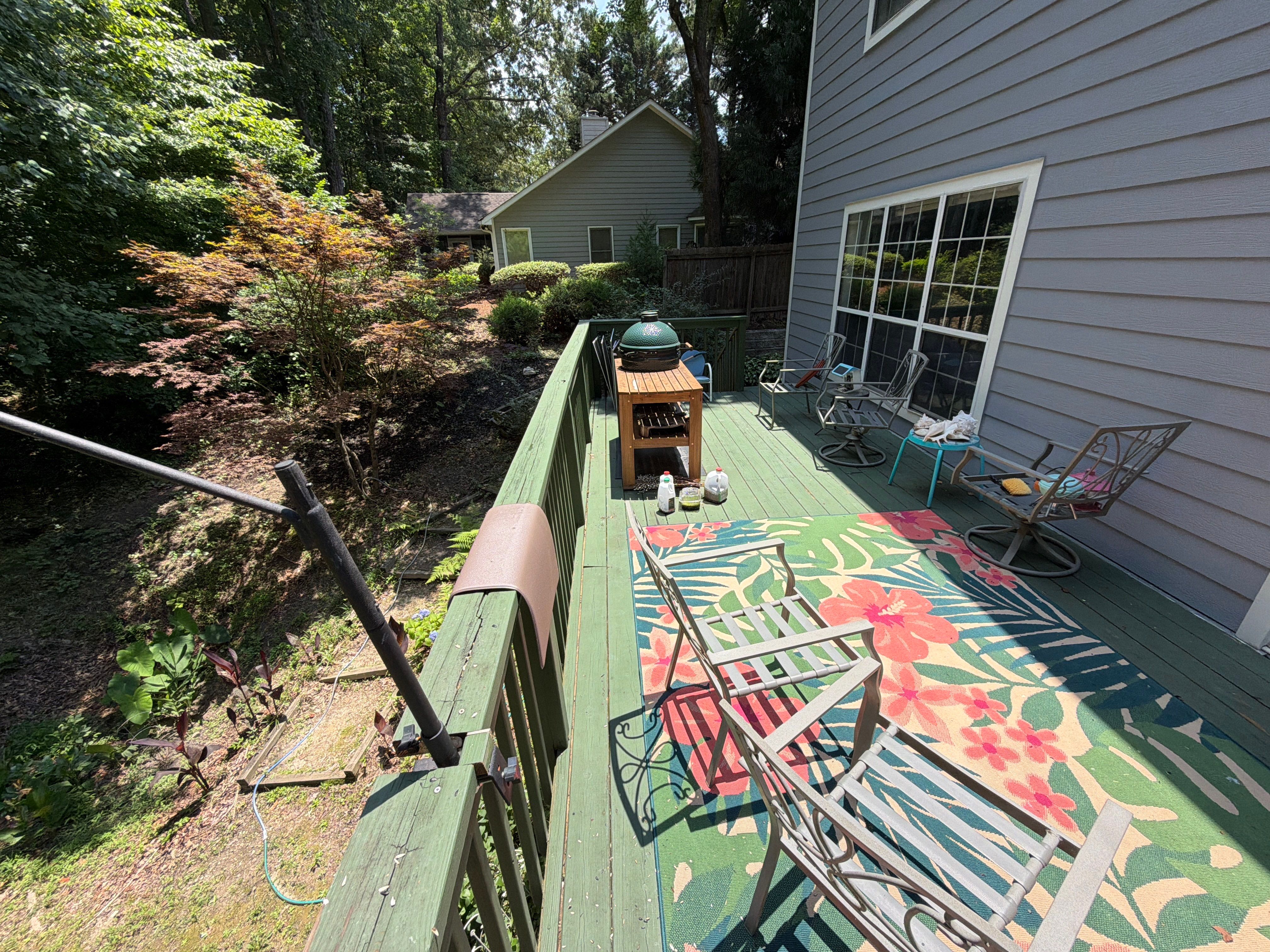 Gwinett County Wood Deck Resurface with Graspable Handrail by Nelson Exteriors 