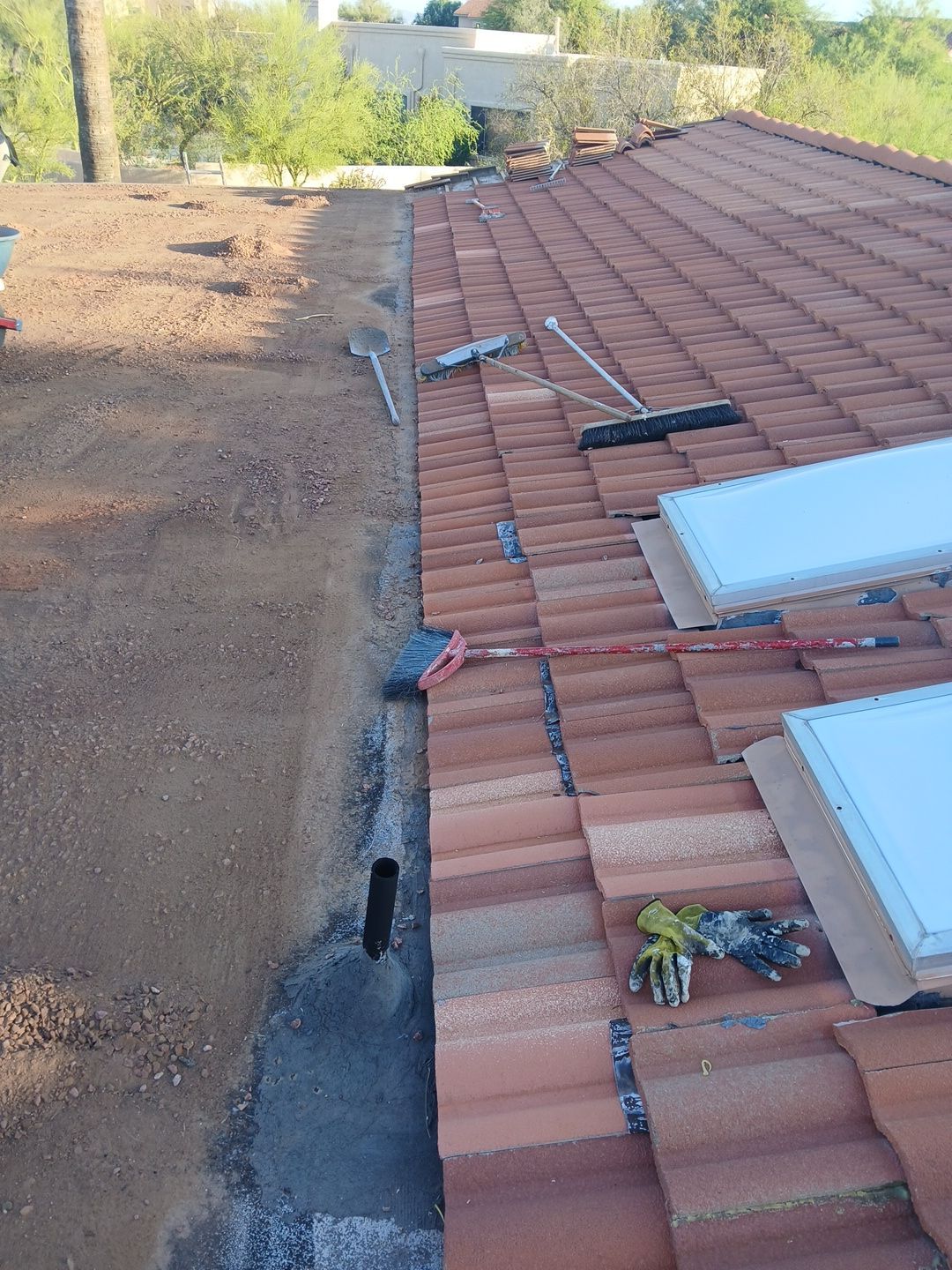 Residential Tile Roof Restoration and Low Slope Membrane Replacement in Tucson by West Coast Roofing AZ