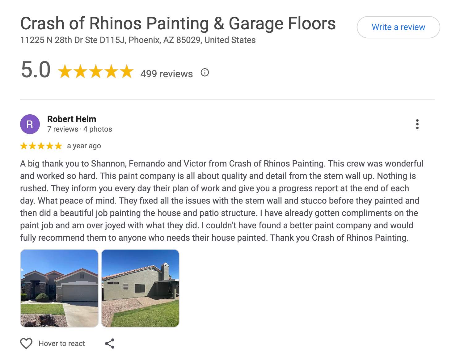 Exterior Painting - Glendale by Crash of Rhinos Painting & Garage Floors
