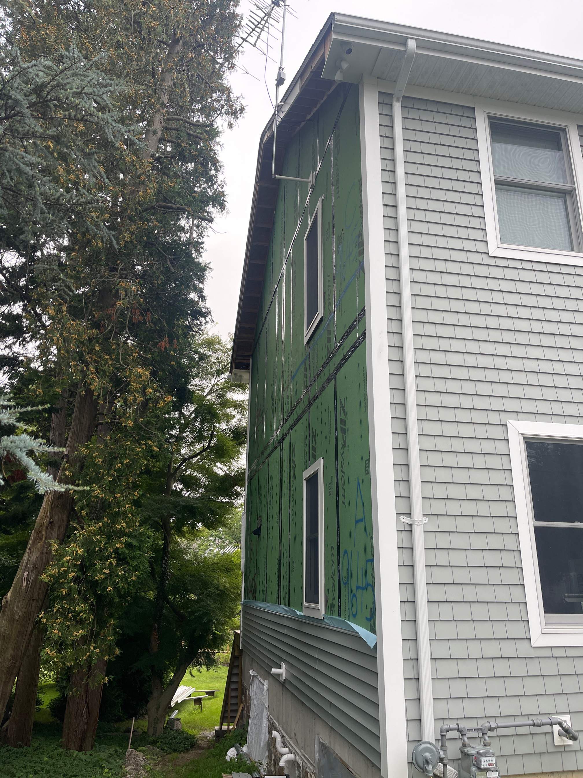 Siding Installation using Certainteed Mainstreet Seagrass by A Plus Exterior