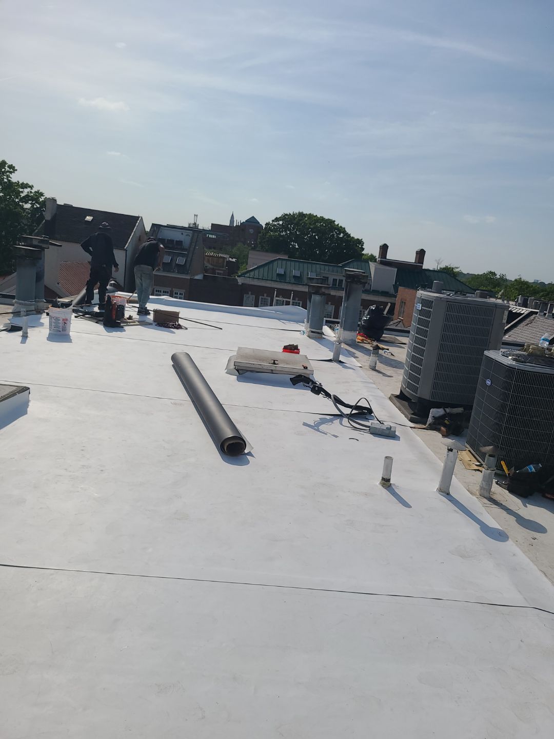Alexandria: Carlisle Syntec TPO Flat Roof Installation by RM Banning, Inc.