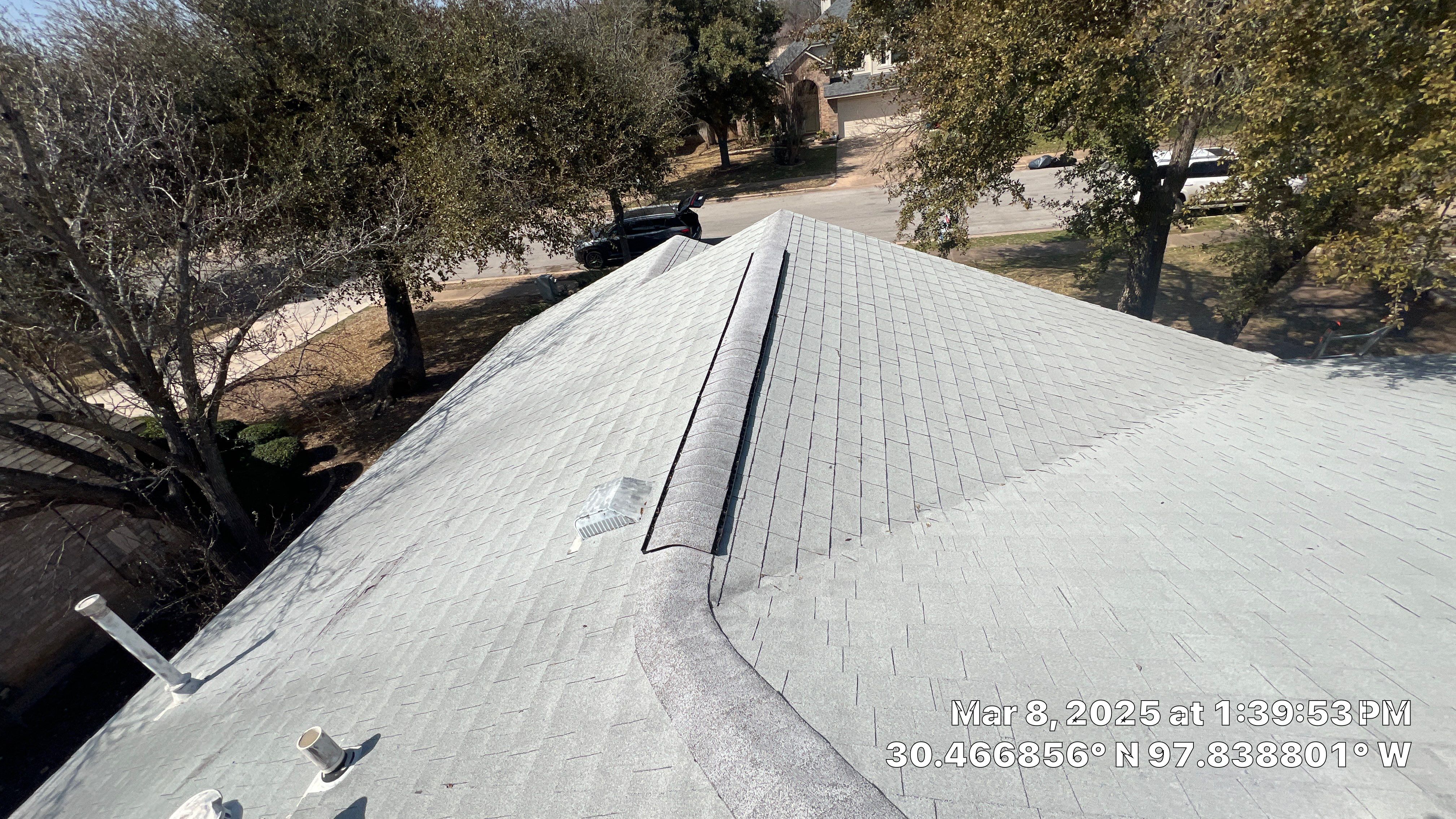 Asphalt Shingle Roof Replacement and Hail Damage Repair in Cedar Park by Caliber Restoration LLC