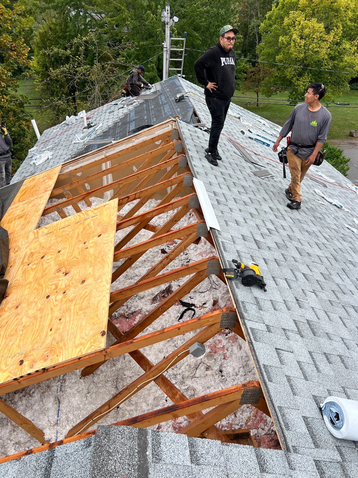 Multi-Unit Townhouse Asphalt Roofing Replacement in Saco by Tall pine roofing