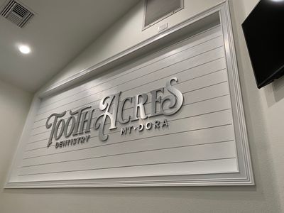 Brushed Aluminum Acrylic FCO Letters for Tooth Acres