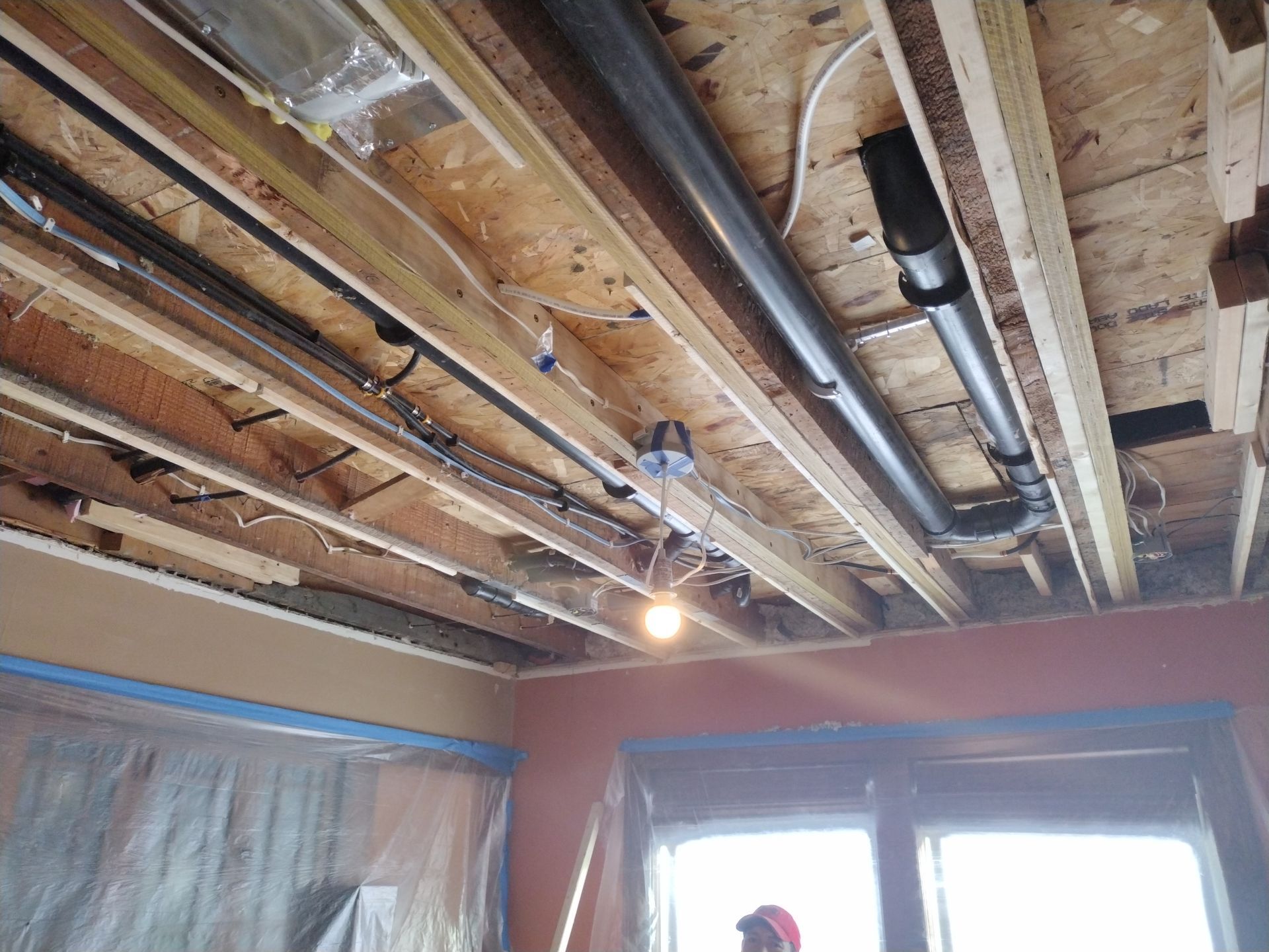 Shower Remodel & Ceiling Restoration – Correcting Water Damage and Rebuilding Right by Johnny Five Construction 