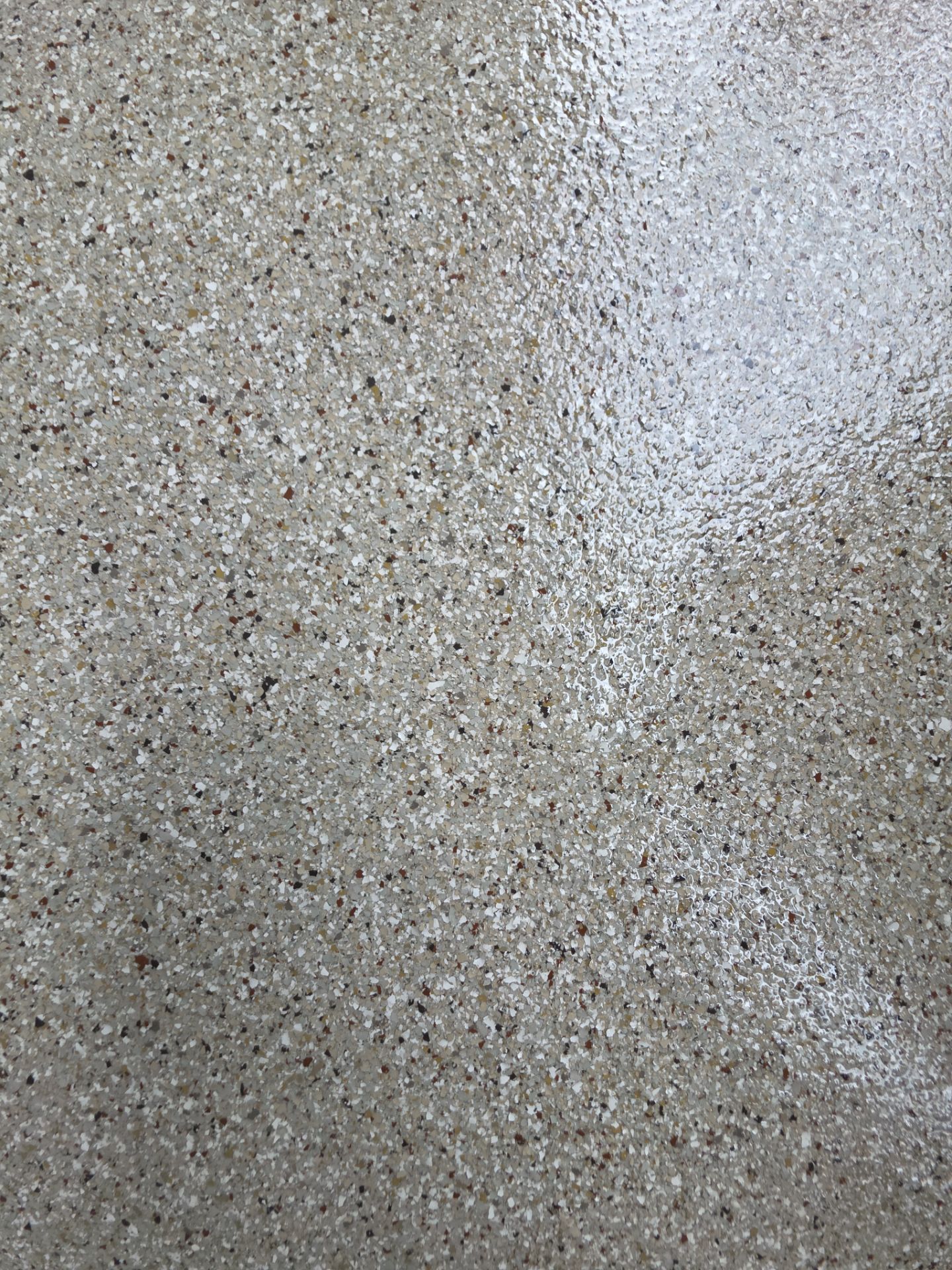 Custom Pebble Beach Flake Garage Floor Transformation in Yakima by Croc Coatings, LLC