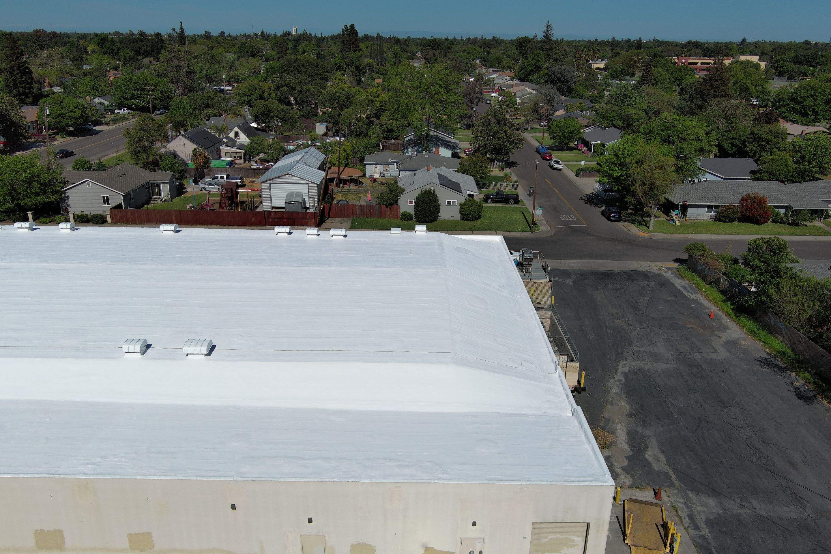 Foam Refurbish using Conklin Benchmark/PUMA XL coatings and spray foam by Straight Edge Roofing Inc