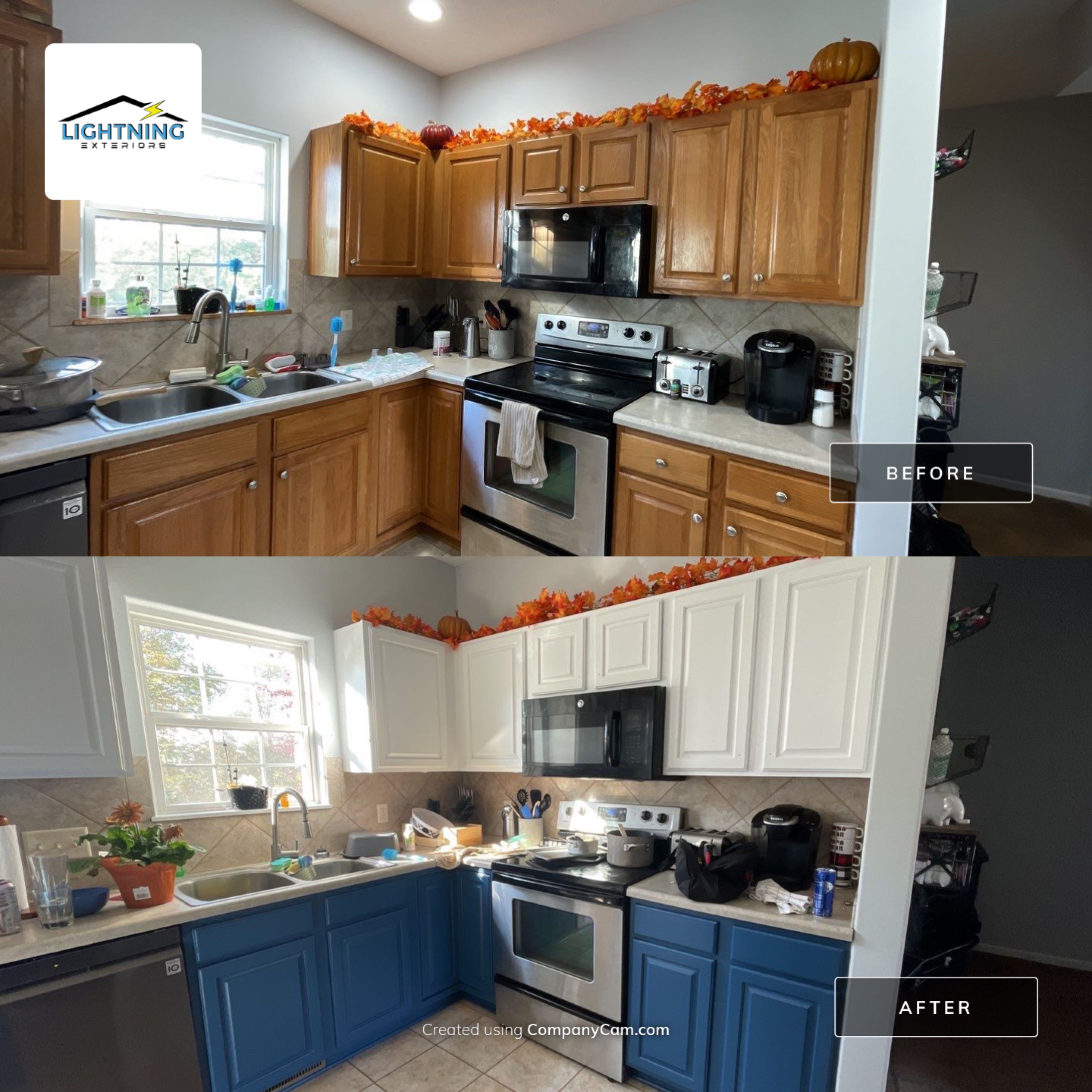 Kitchen Remodel using Sherwin Williams paint by Lightning Exteriors