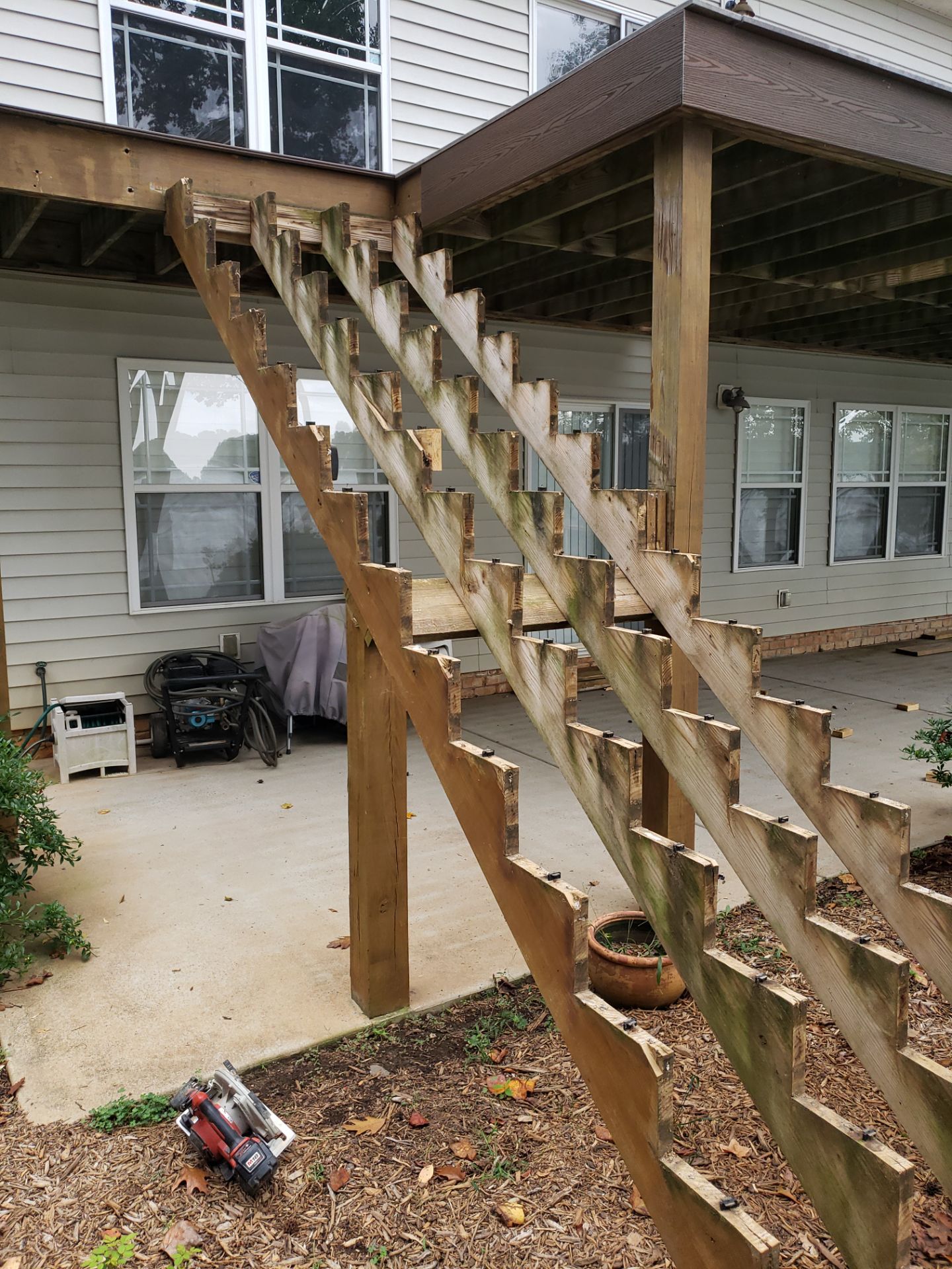 New Deck Stairs & Cable Railing Installed! by A Step Above Handy LLC 