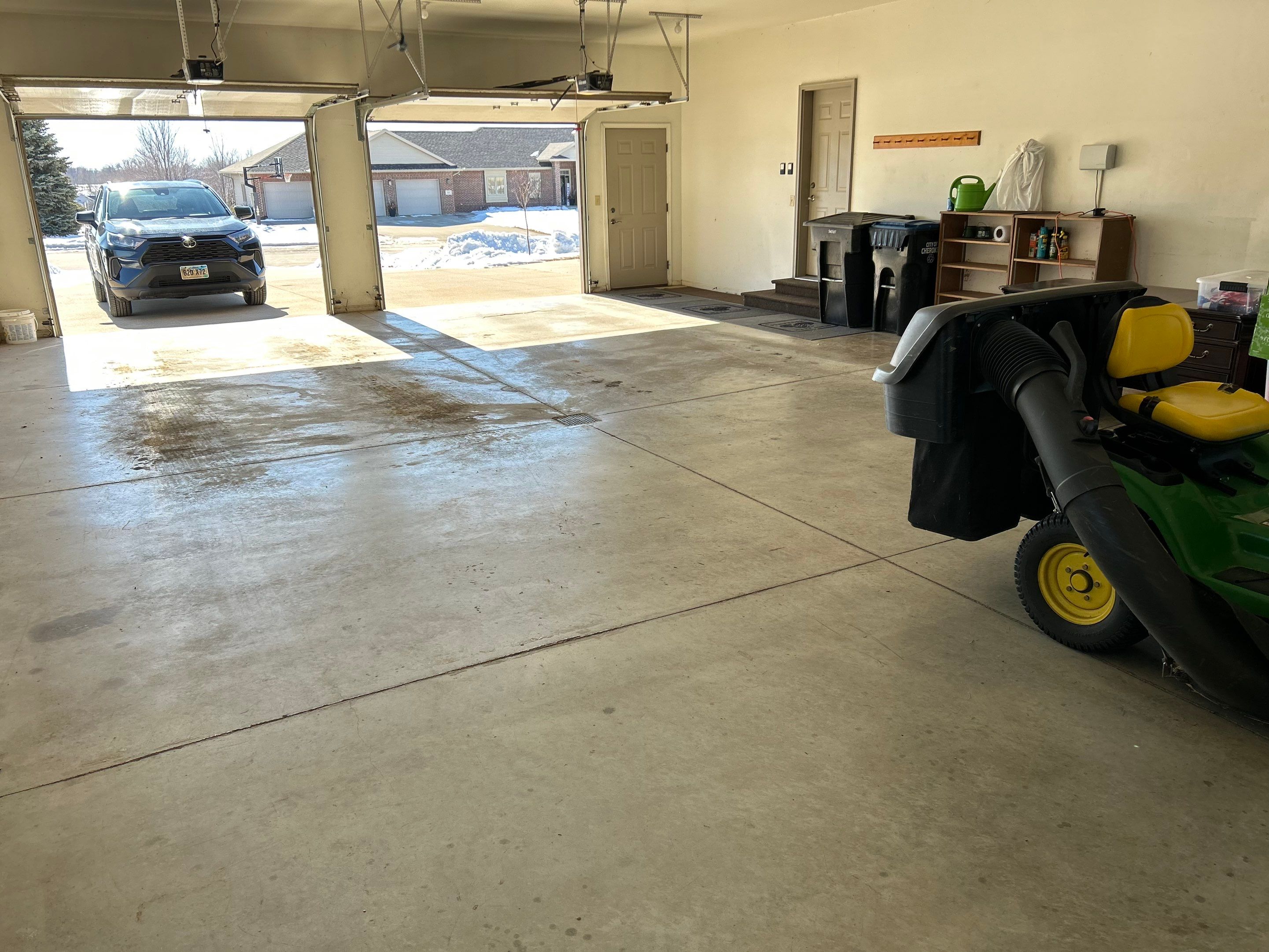 Garage using Slate Stone by Select Painting, Coatings & Garage Cabinets