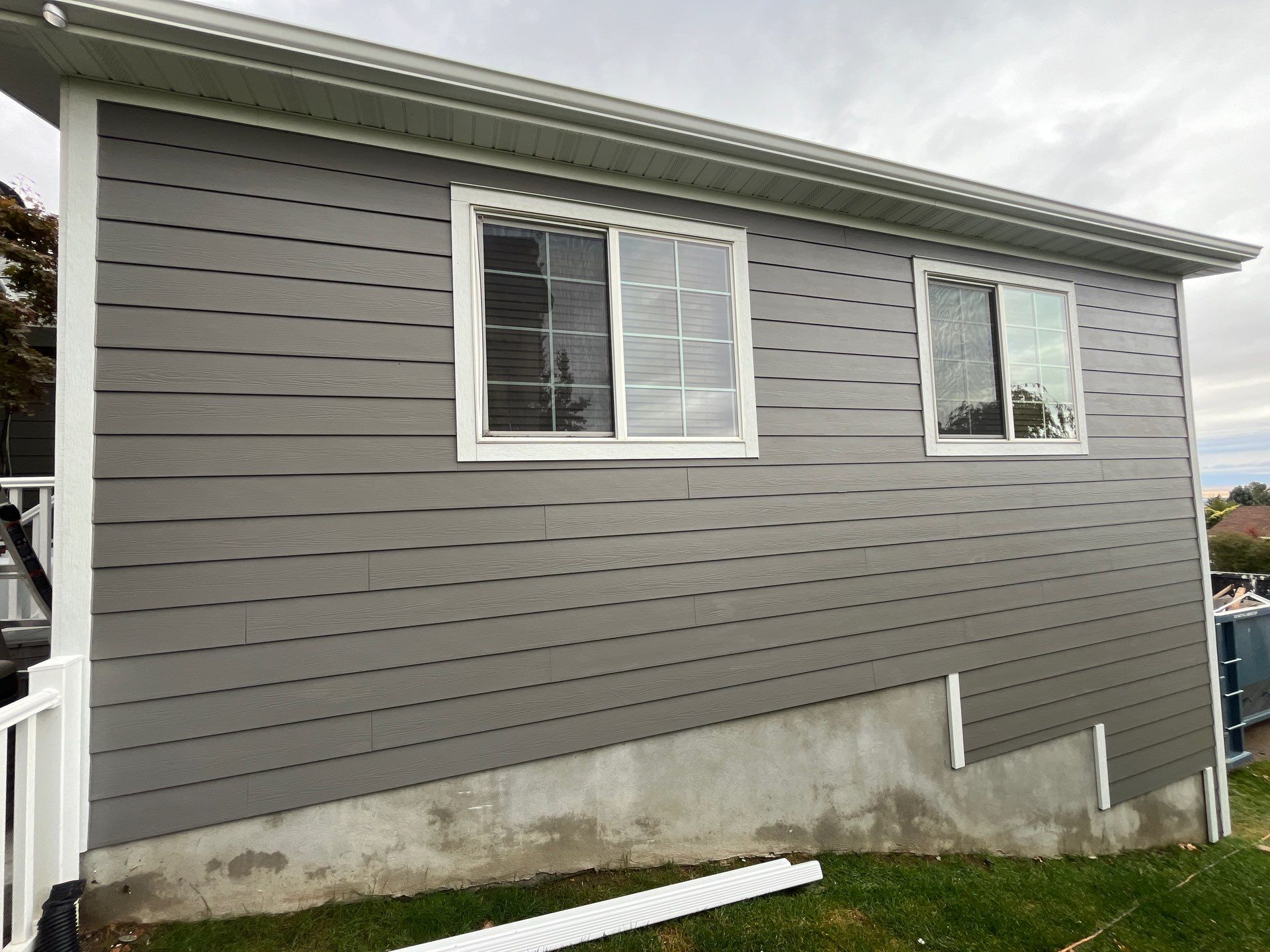 Bountiful | Massive Stucco Conversion & Mixed Profiles | Aged Pewter by Ideal Siding Utah