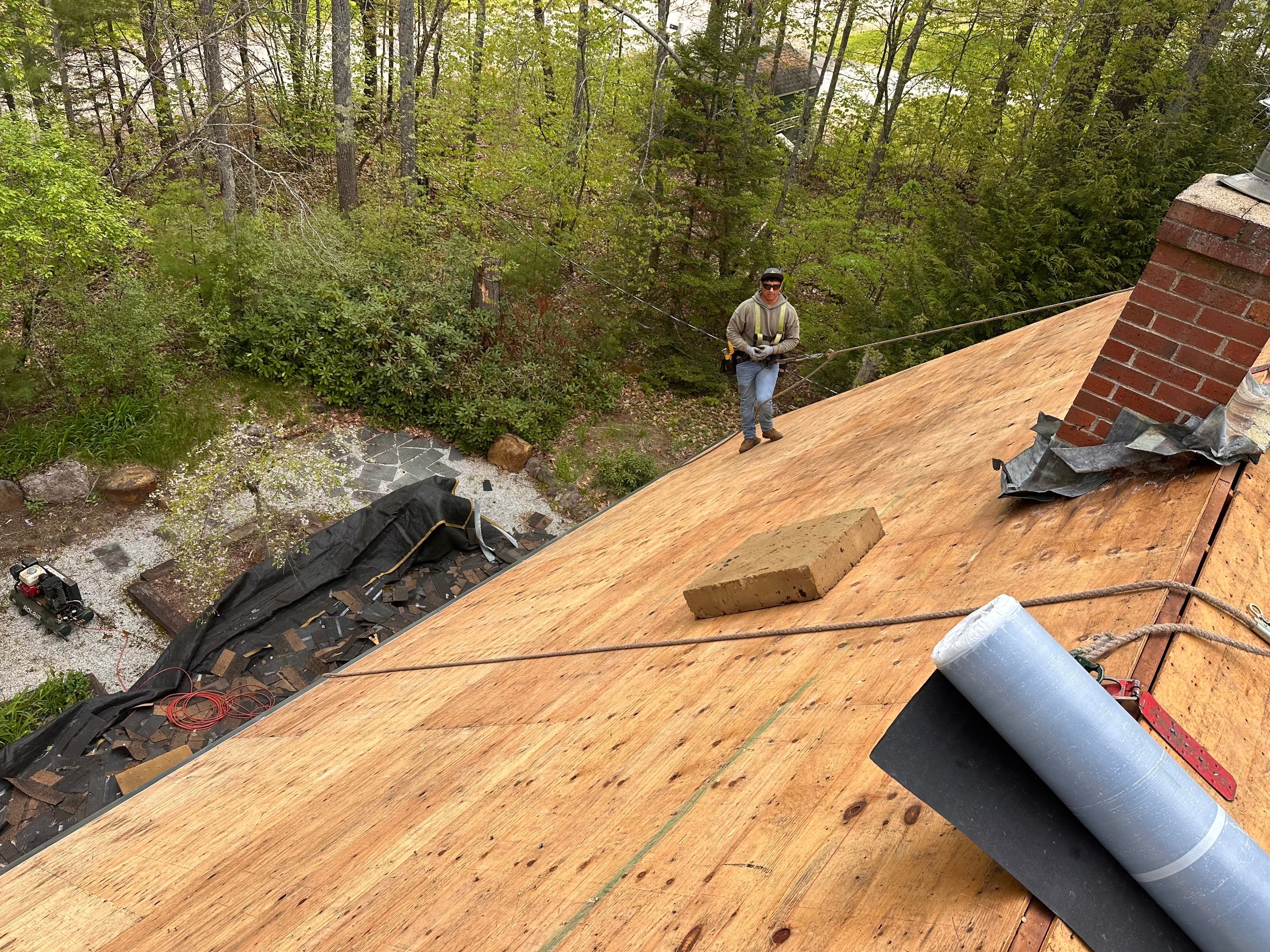 🏡 Full Roof Replacement & Chimney Reflash – Epsom, NH by Tall pine roofing