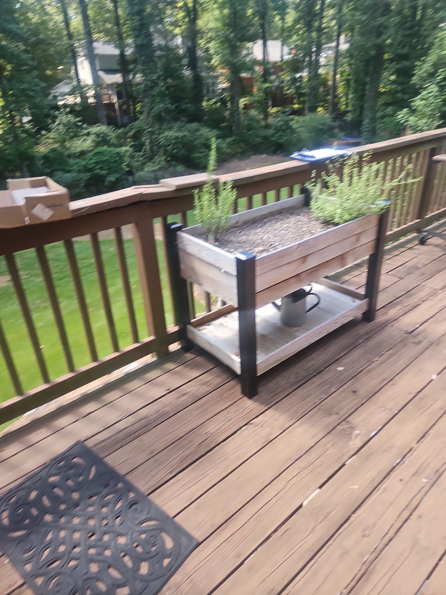 Timbertech LED Light Installation on Wood Deck Build in Marietta, GA by Nelson Exteriors 