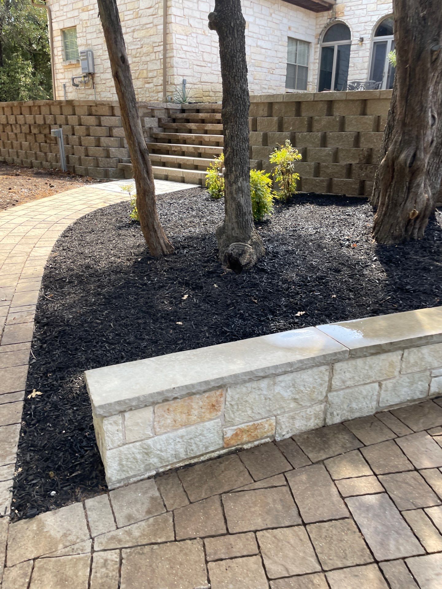 In Progress Retaining Wall Project by Peterson’s
