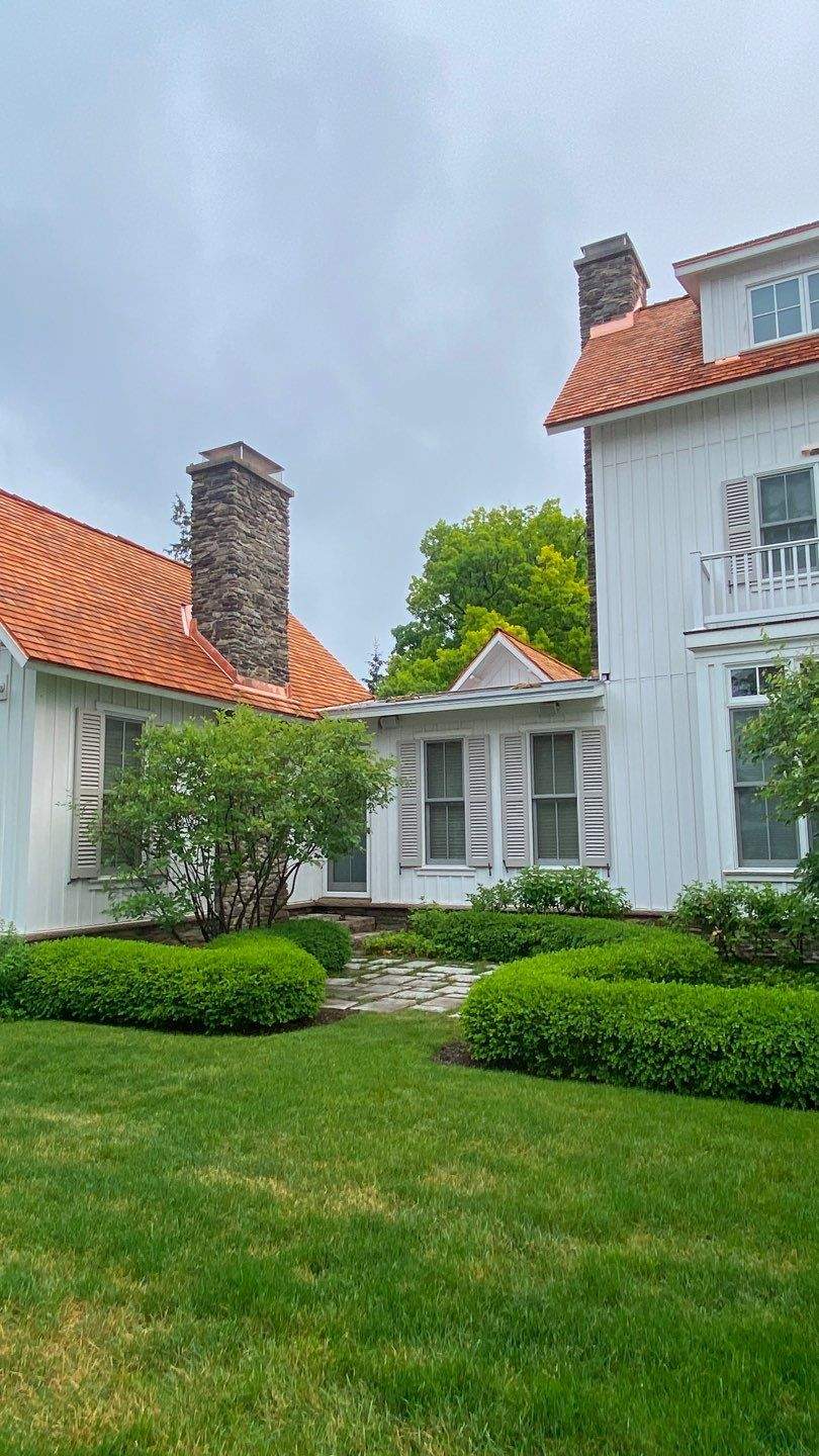 Cedar Shake Roof Replacement with Half Round Gutter Installation by Custom Installations