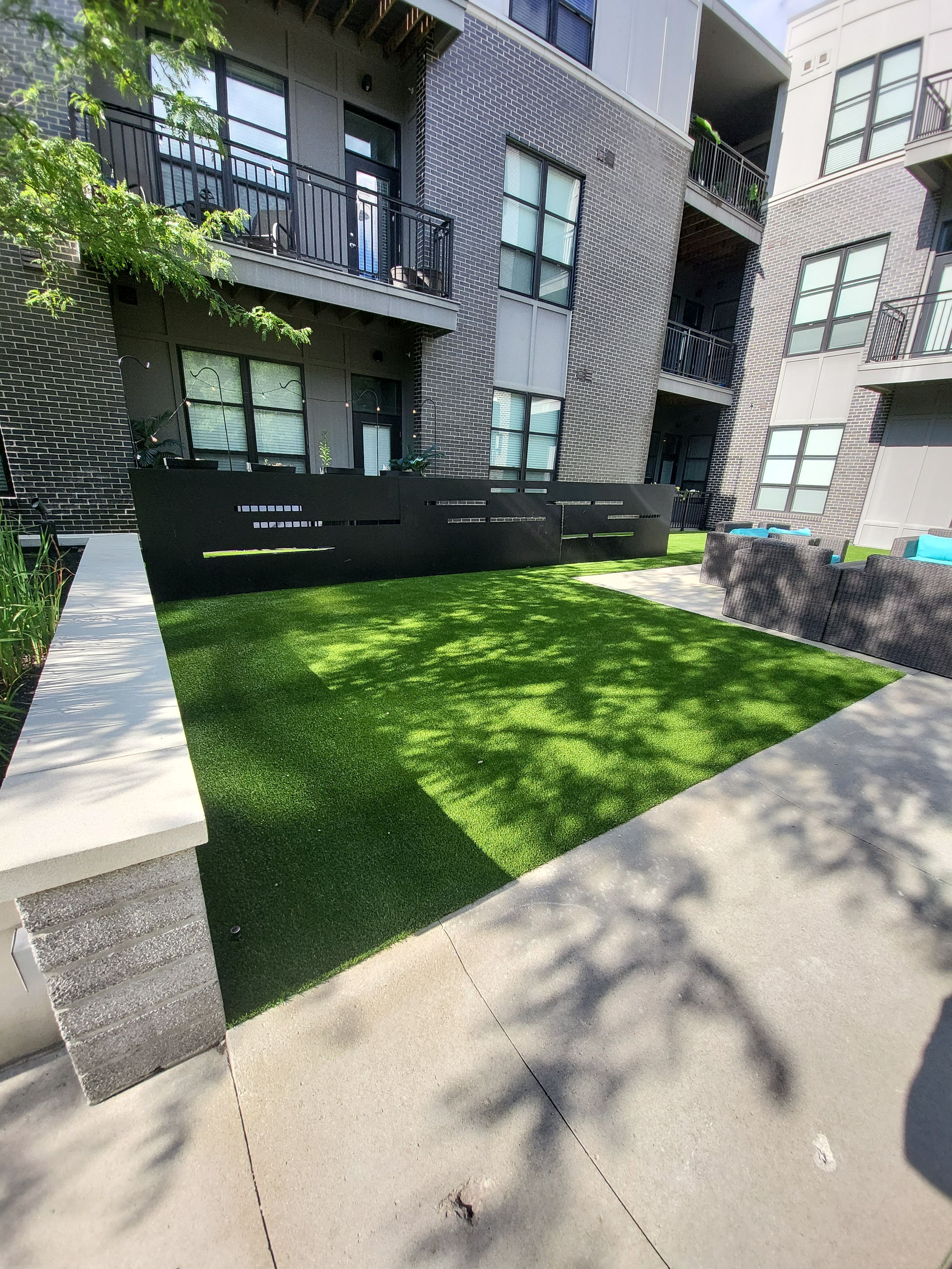 Above Garage Courtyard Synthetic Lawn @ The Broadview by Southwest Greens Midwest