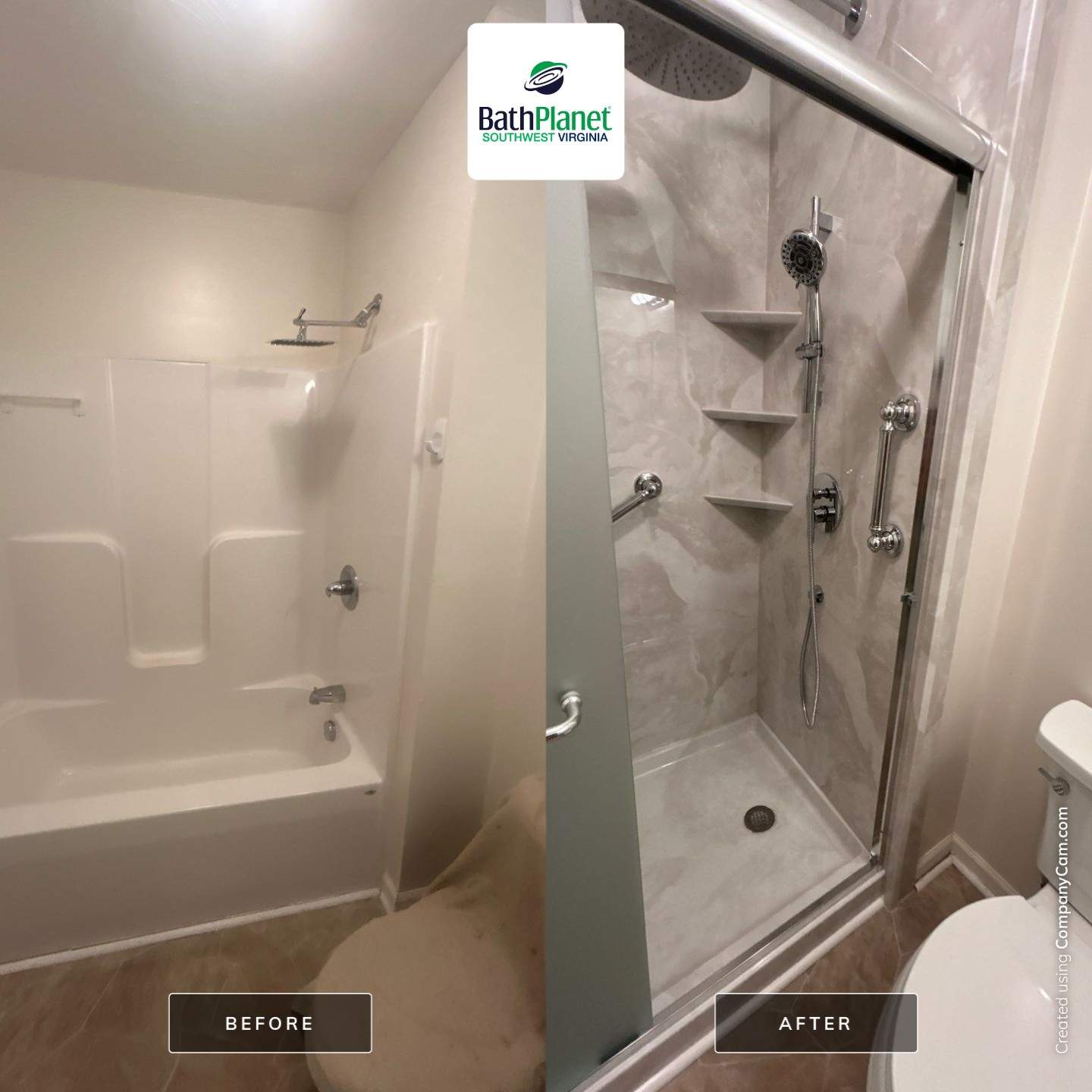 Tub to Shower by BathPlanet SW Virginia