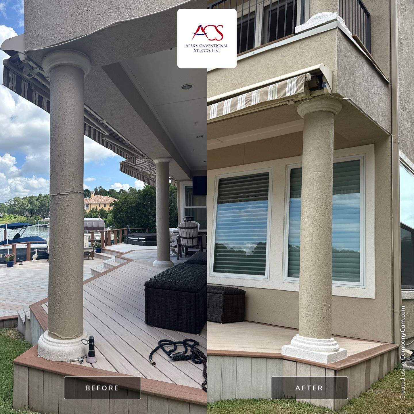 Montgomery Balcony Revival: Stucco Restoration Before & After by Apex Conventional Stucco Llc