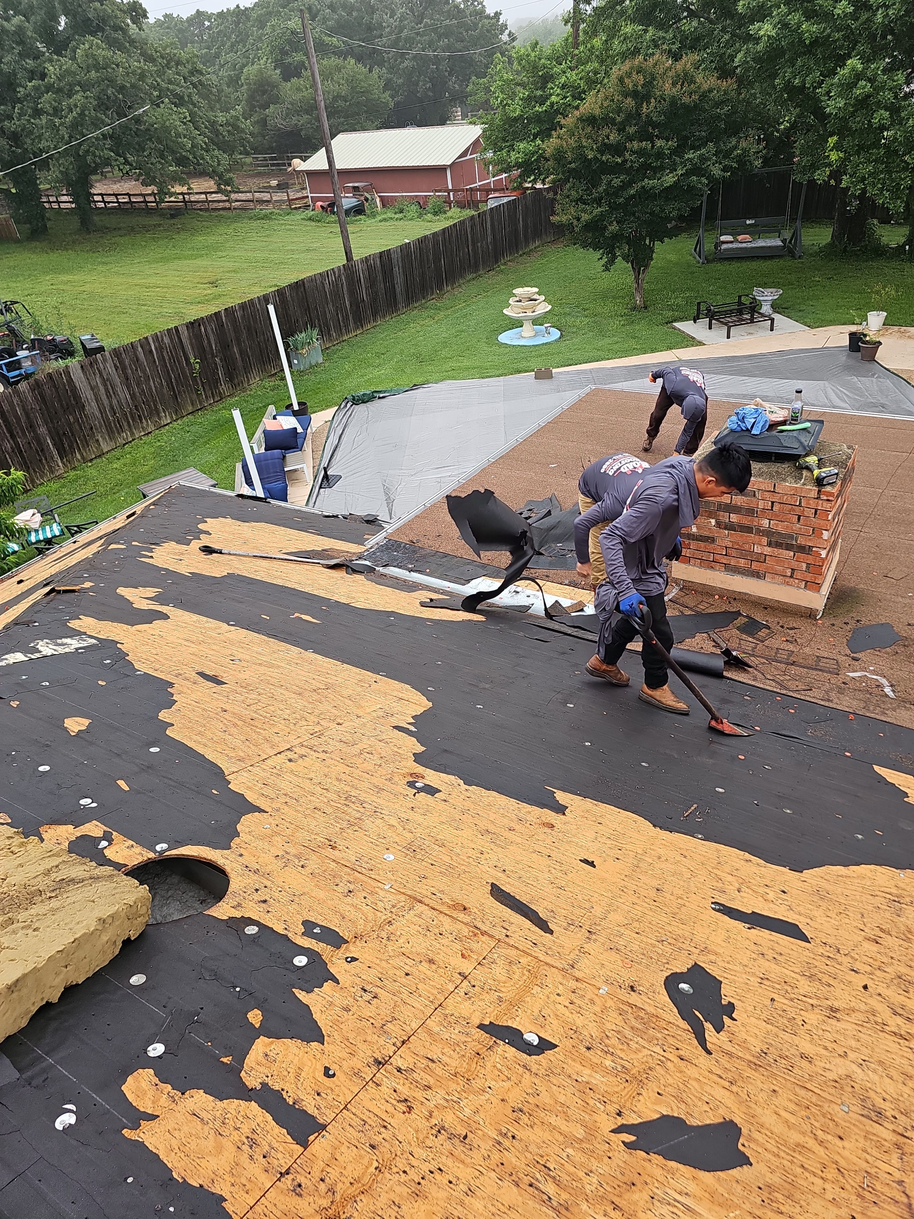   "Full Roof Replacement Due to Hail and Water Damage – Before & After" by road roofing llc