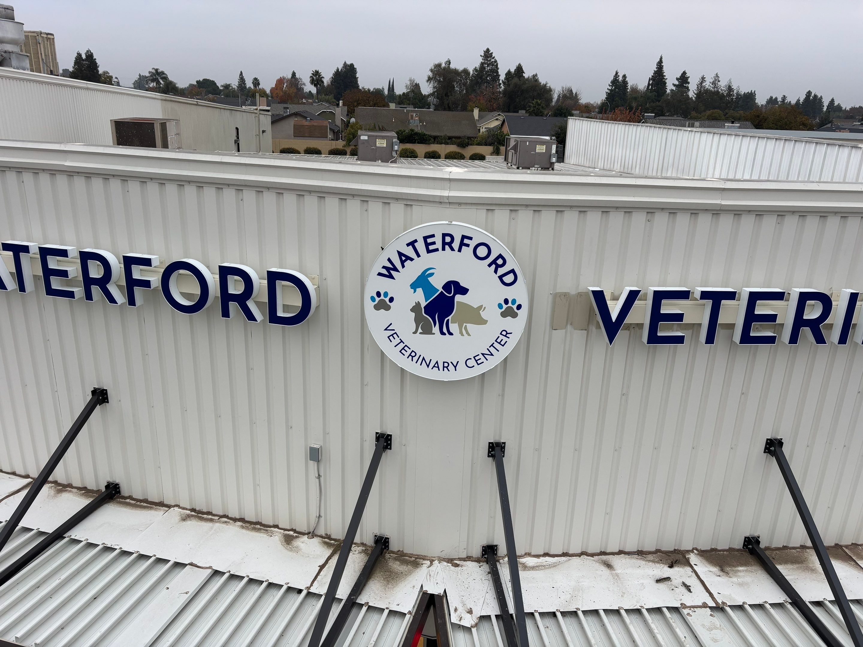 Waterford Veterinary Center Illuminated Channel Letter Installation by City Signs