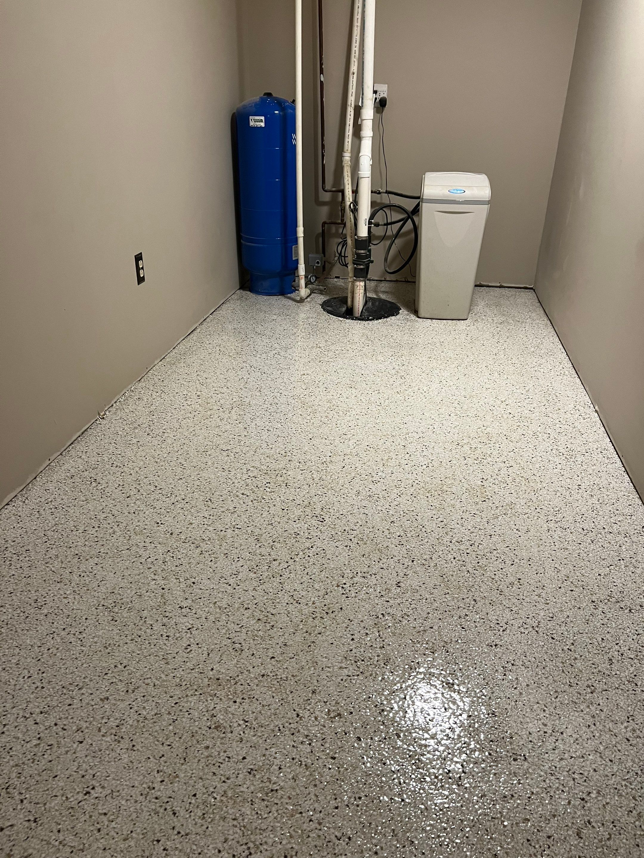 Basement Floor using Driftwood by Your1DayFloor.com