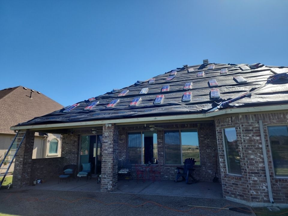 Insurance Claim Roof and Gutters using GAF Timberline HD Barkwood by Tex-Line Roofing