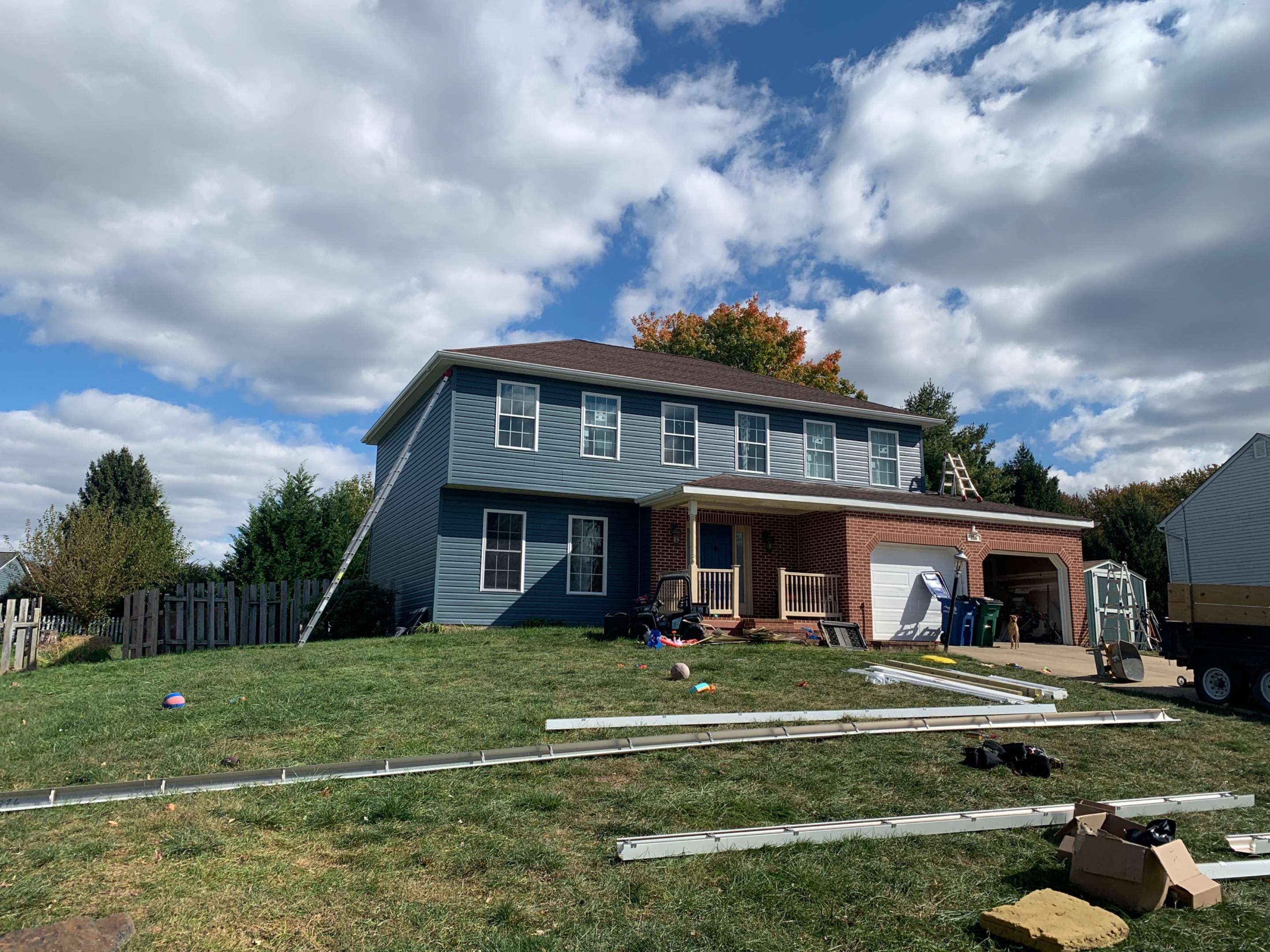 Gutter Installation using 5" Seamless Gutters by Matter Construction, LLC
