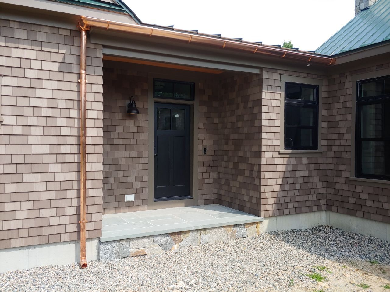 Gutter Installation using 6" Half Round Copper Gutter in Bourne by Gutter Pro Enterprises