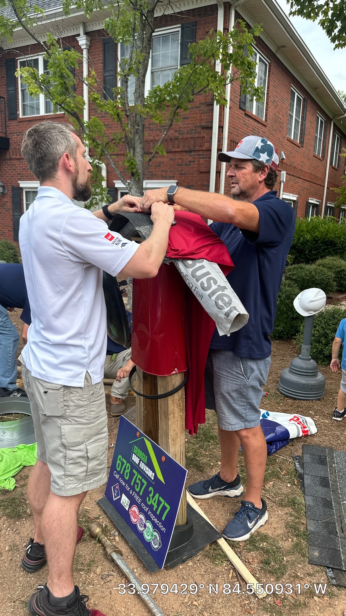 Annual Roofing Material Squarecrow Builds in Marietta Square by Georgia Roof Advisors