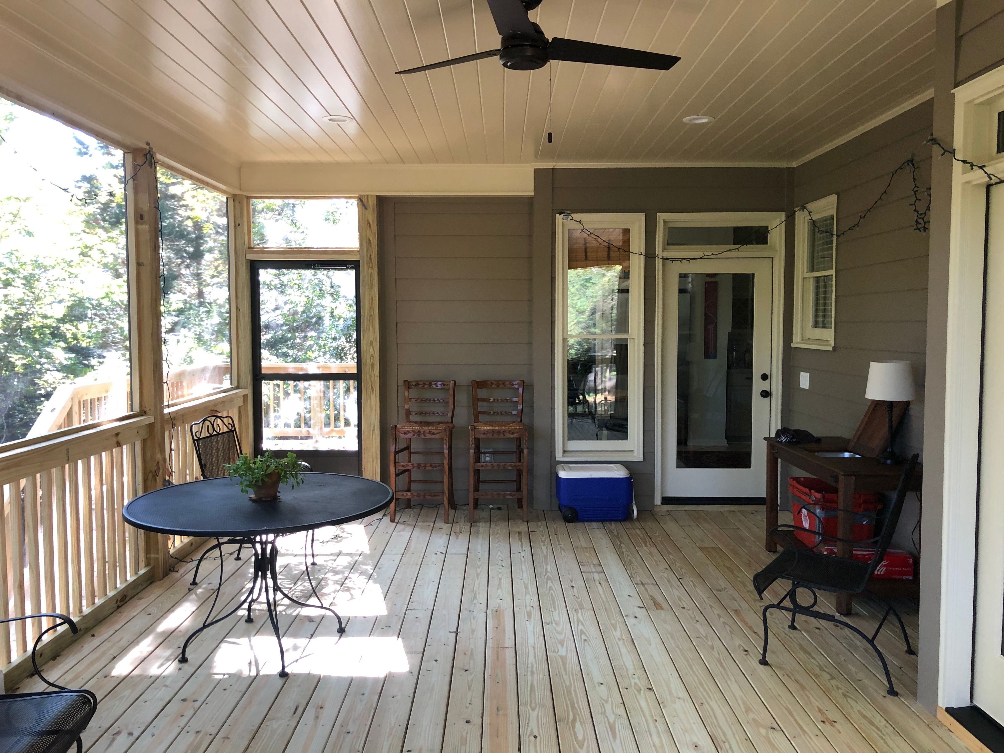 Elevated Screened-In Porch and Custom Wood Deck in Decatur by Swift Home Renovations 