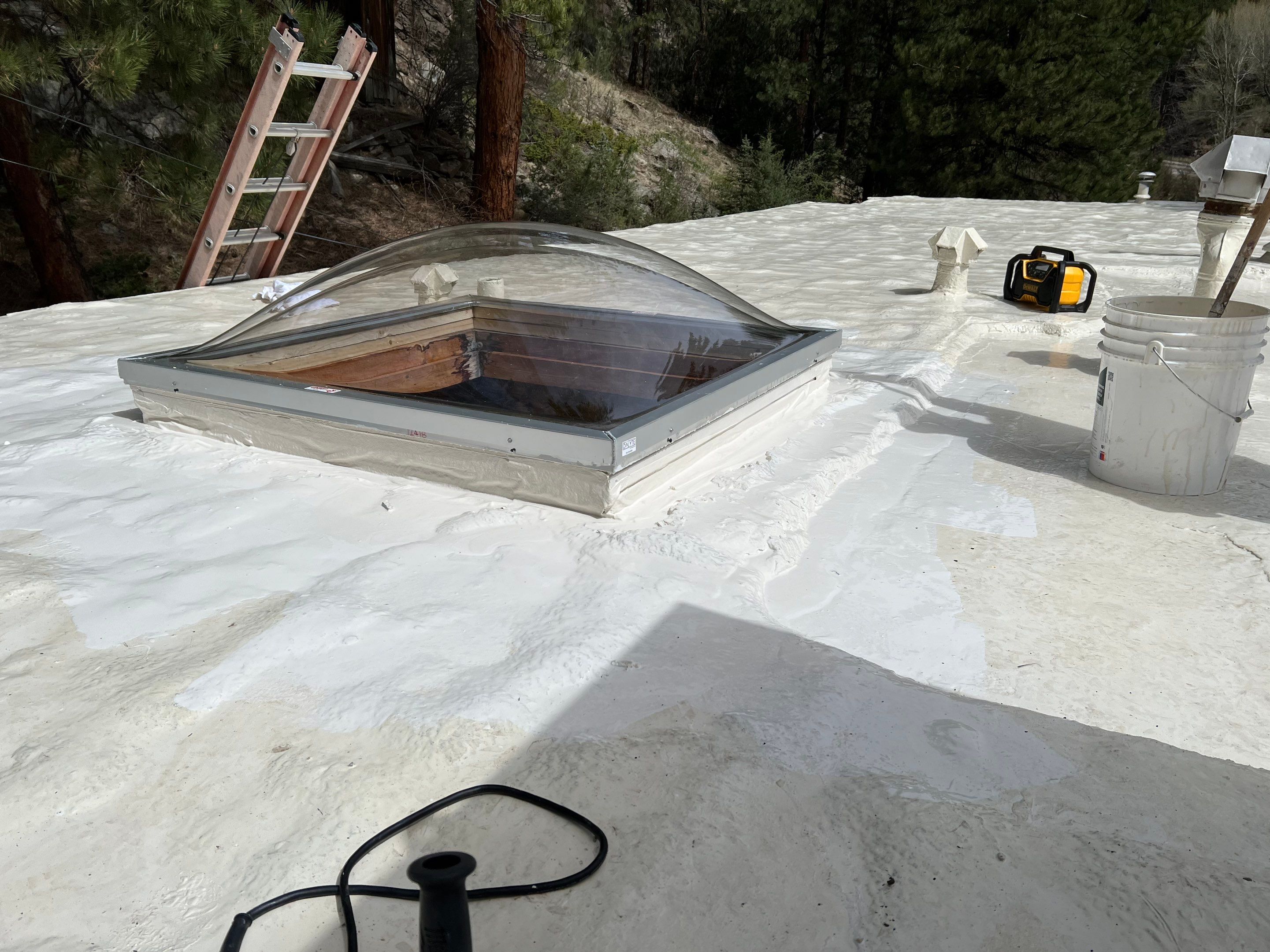Commercial Roofing Installation using CASTAGRA ECODUR COATING by A to Z Roofing