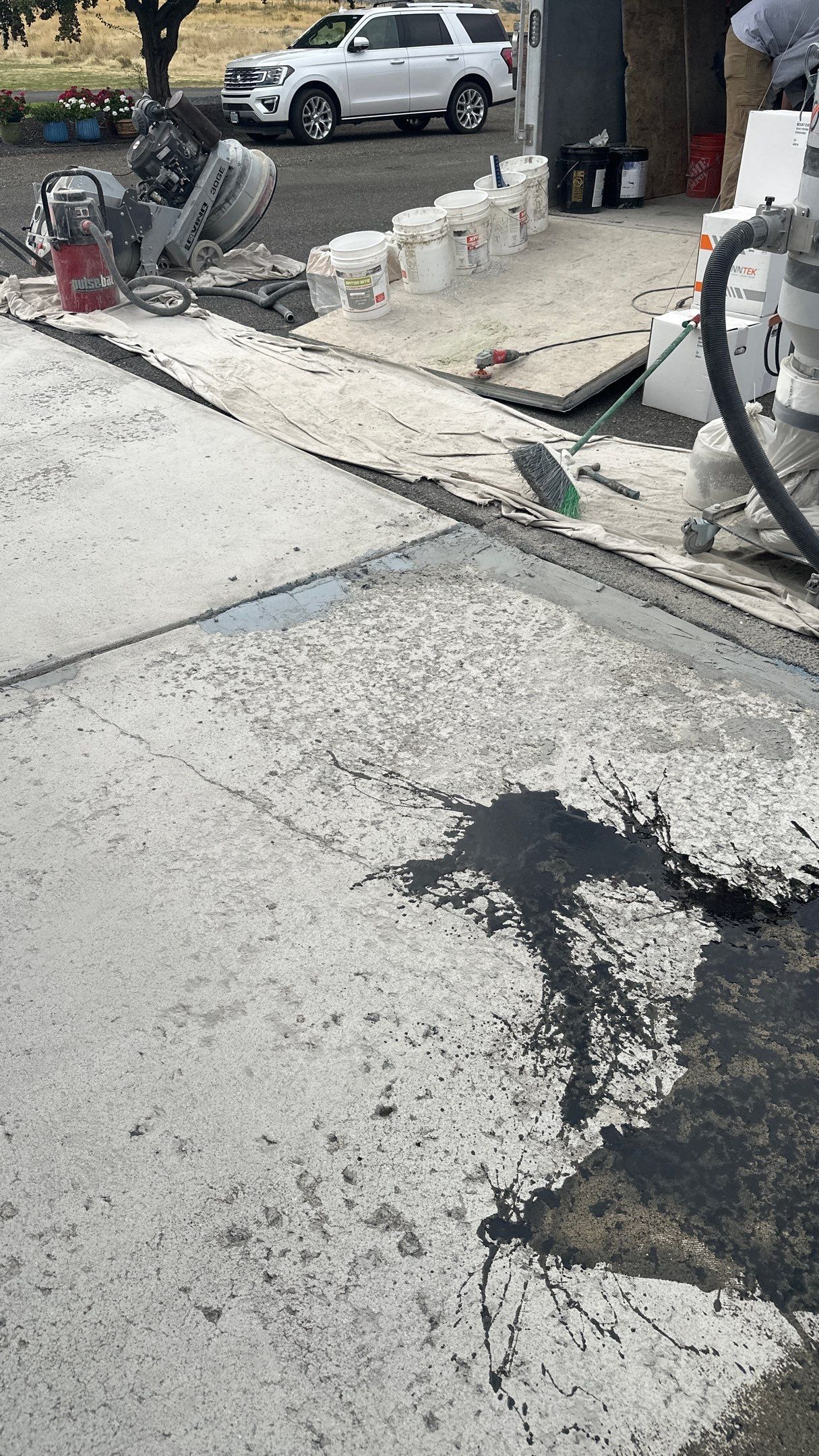 Garage and Entryway Concrete Coating Transformation in Clarkston Washington by Croc Coatings, LLC