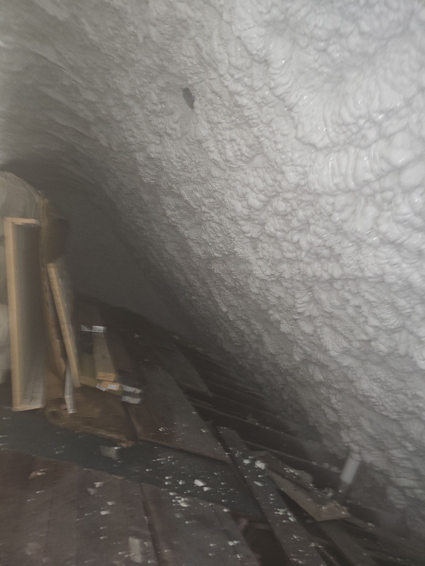 Attic Insulation using open cell spray foam by NYS Foam & Energy