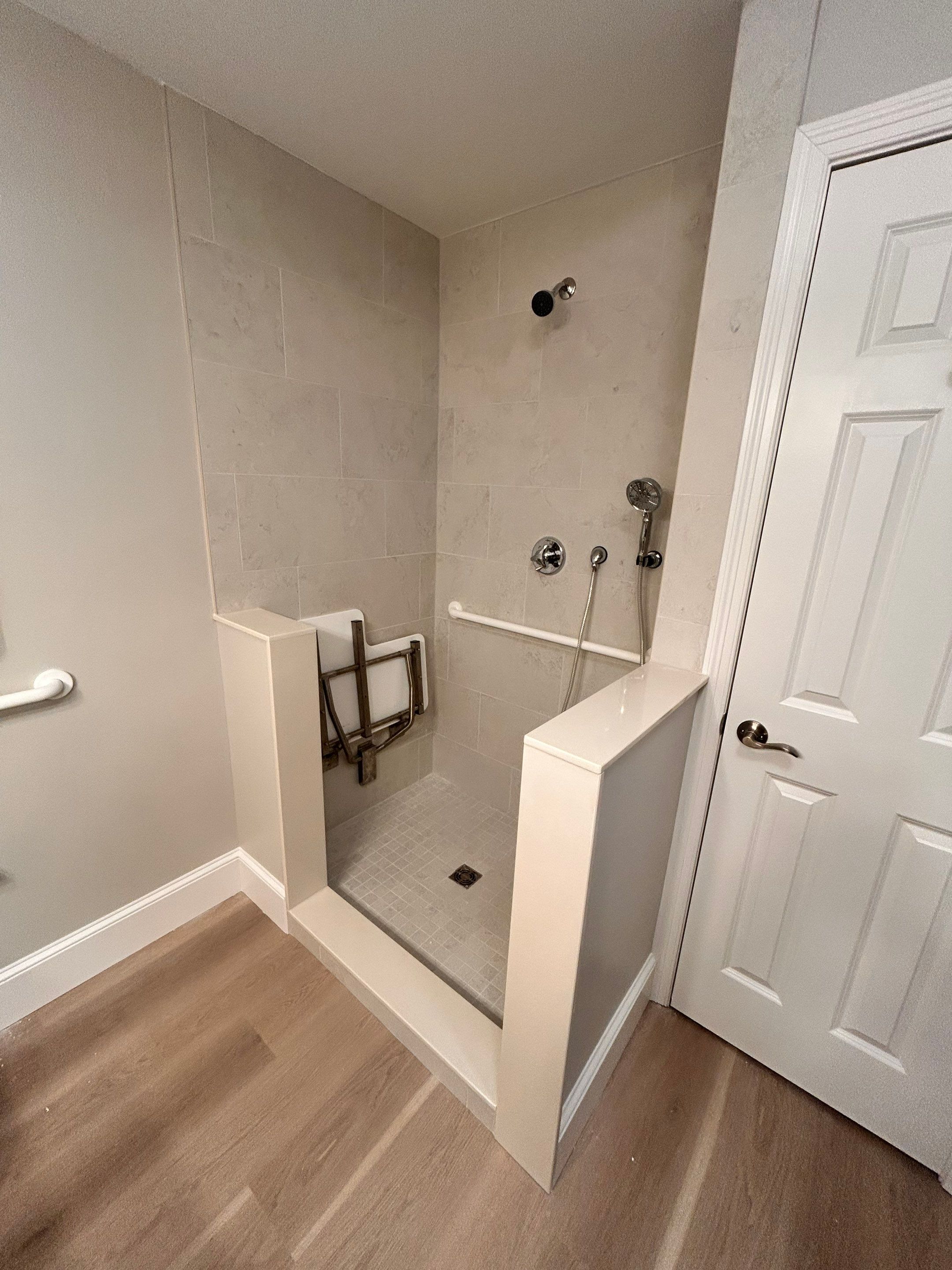 Bathroom Remodel using Tempered Shower Glass by Cheshire Glass Company