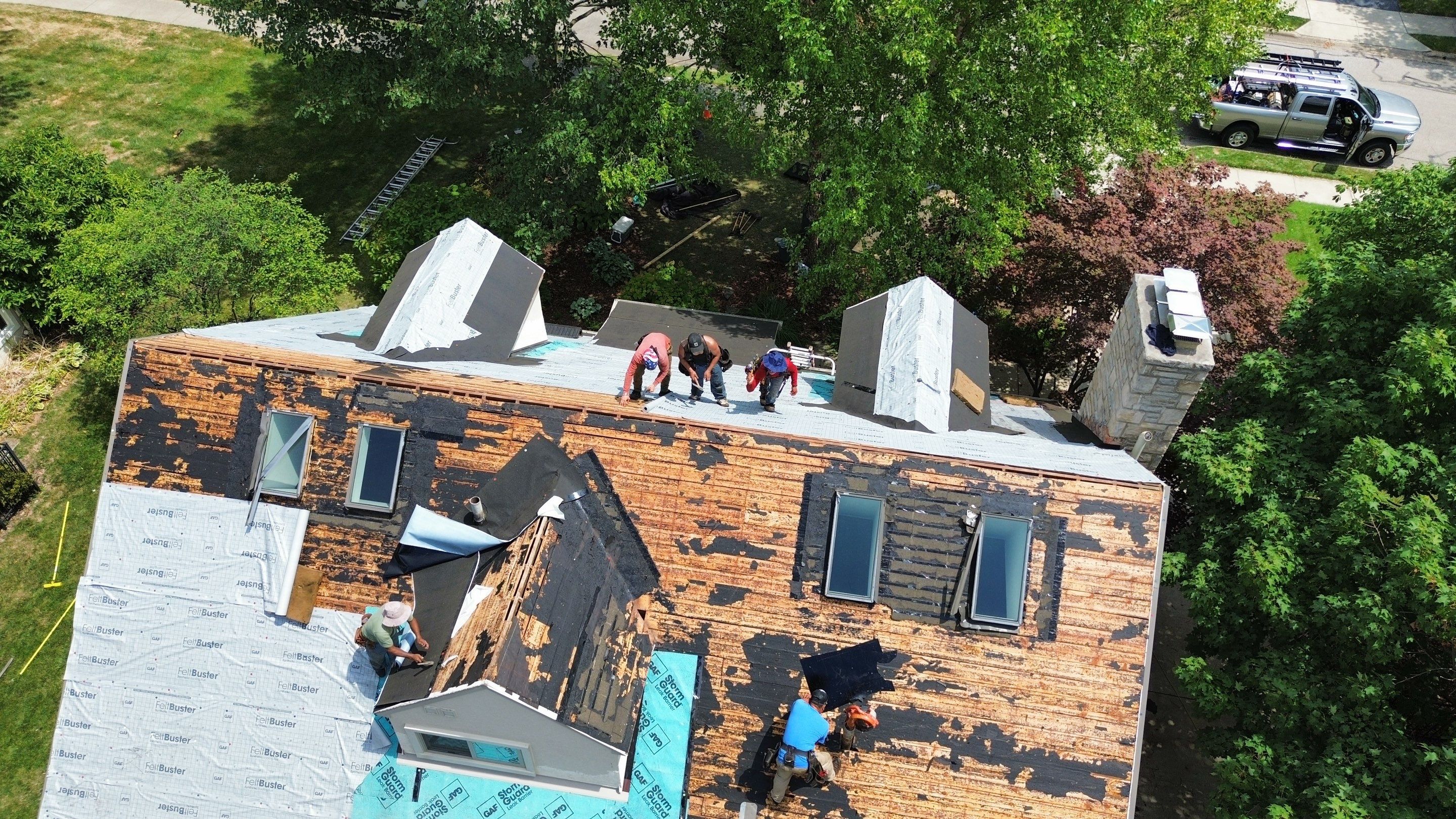 Residential Roofing Installation using Timberline HDZ Shingles - Weathered Wood by RoofX 