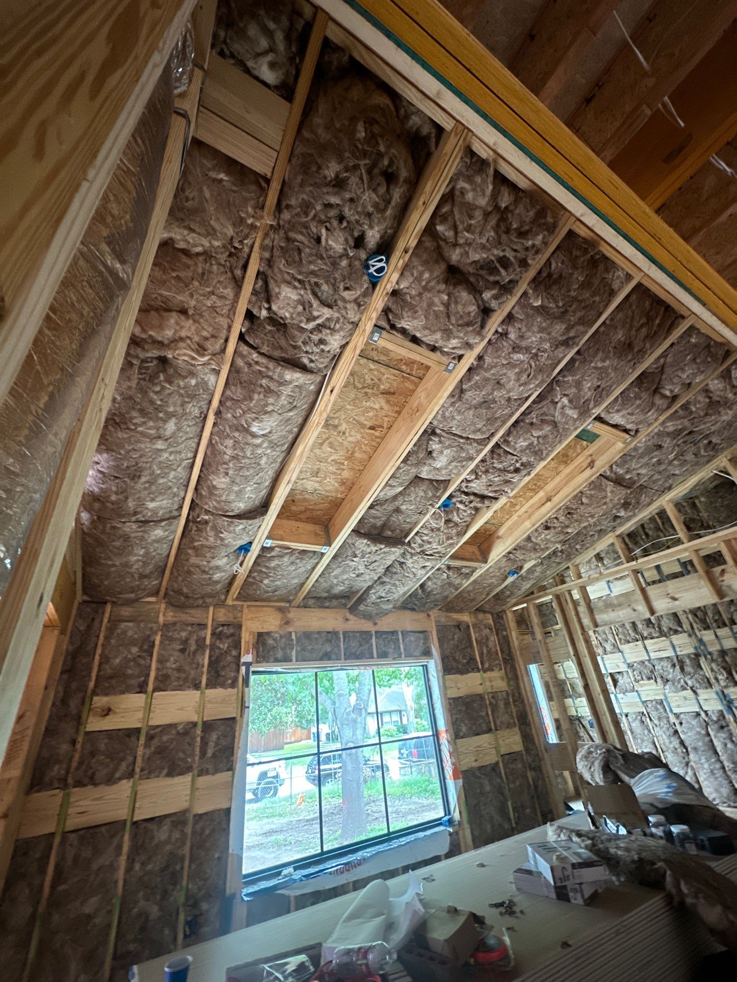 Full install on this new beautiful custom home in Dallas by Apex Insulation Solutions