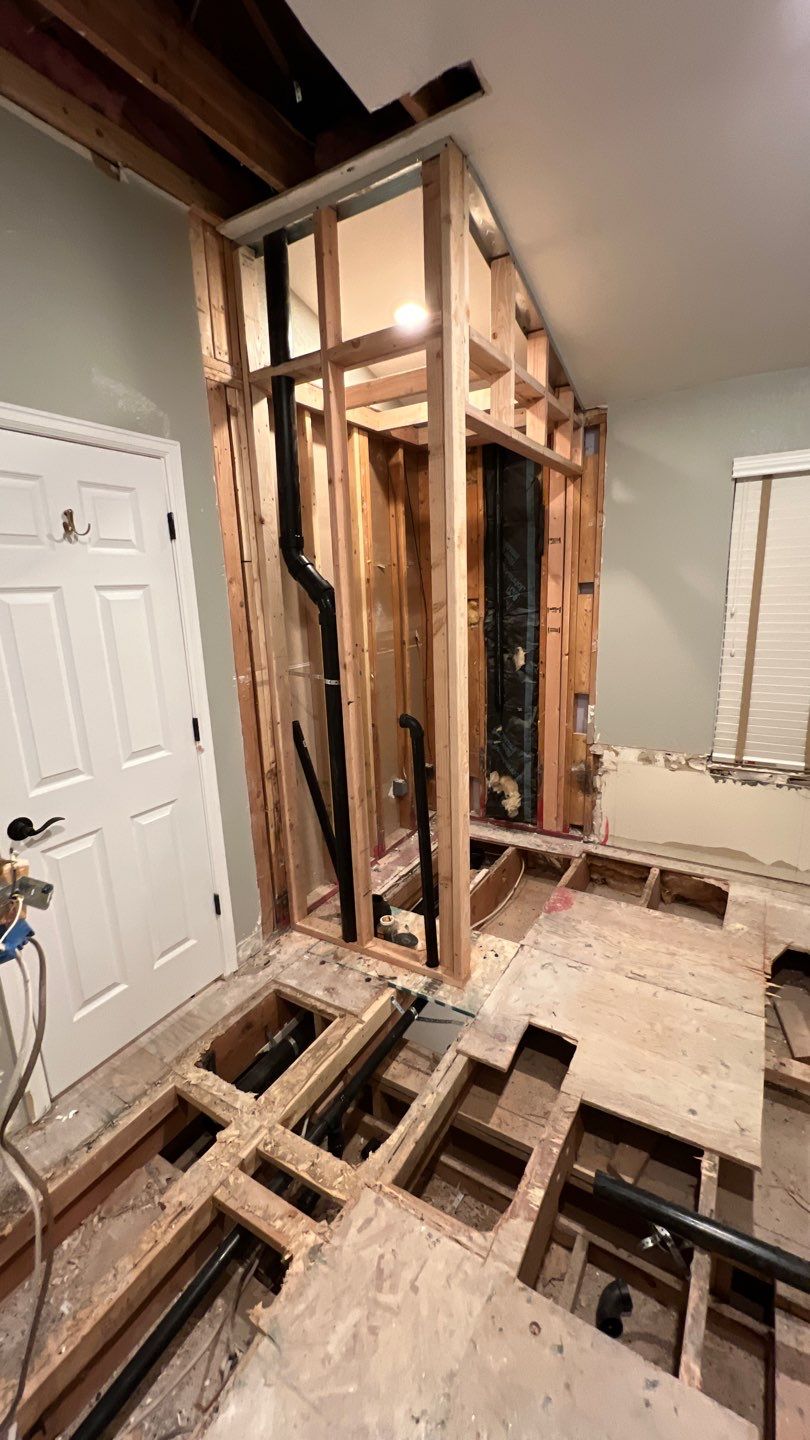 Two Bathroom Remodel  by Plumbing Connect Systems LLC