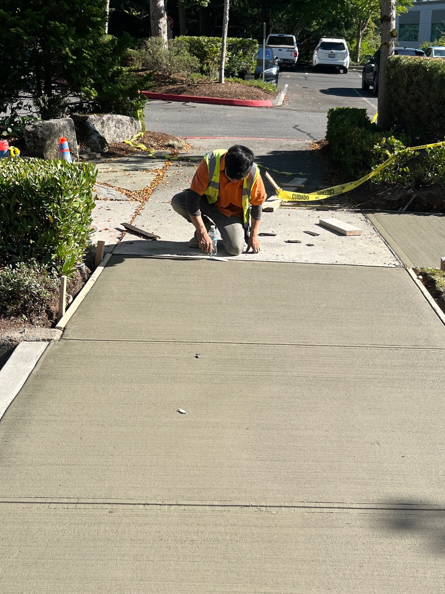 Kidder Matthews | Parking Lot Sealcoating & Striping with Concrete Curb & Patch Repairs  by Jireh Asphalt & Concrete Inc 