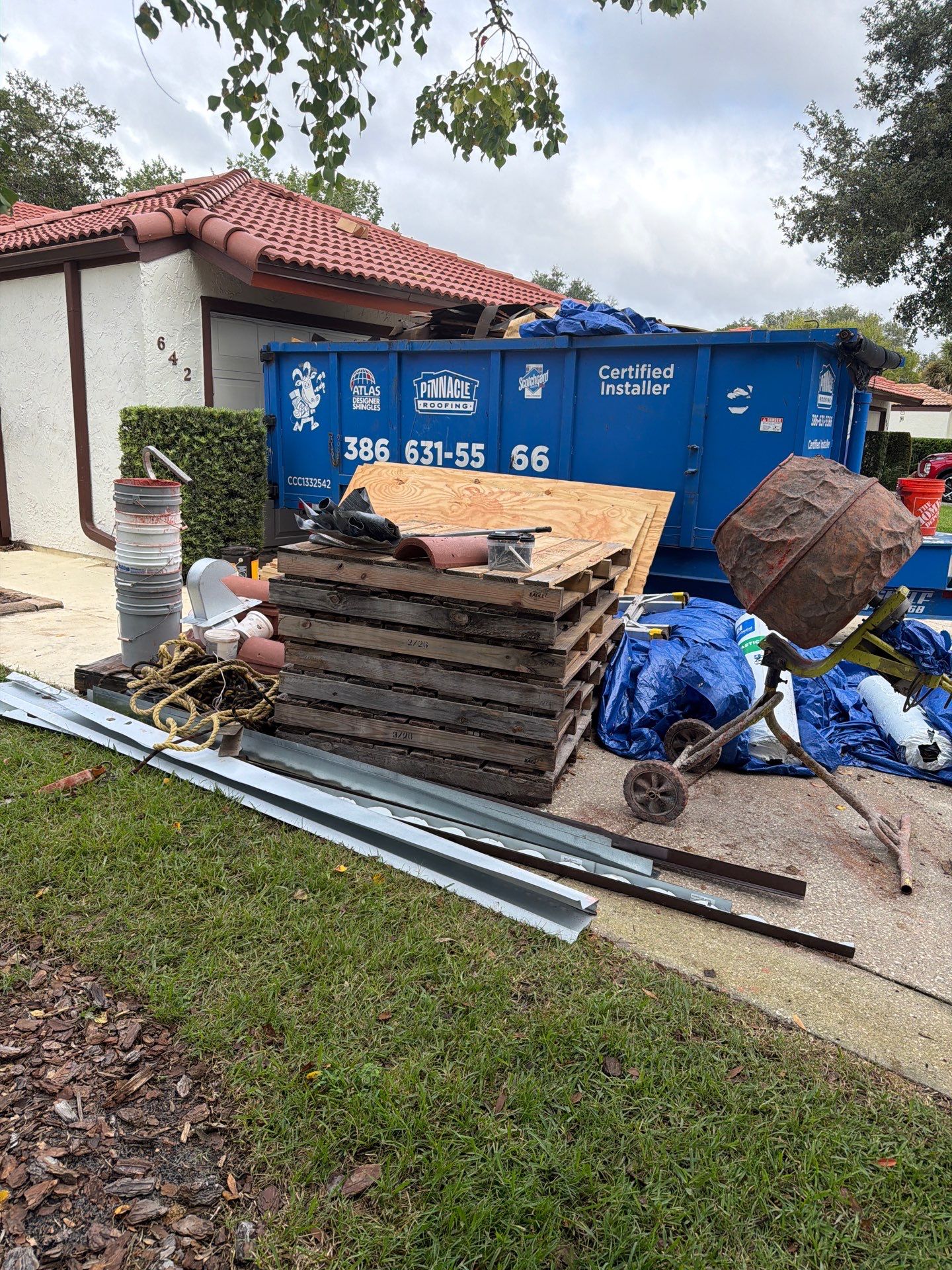 Residential Tile Roof Replacement and Gutter Installation in Winter Park by Pinnacle Roofing Group