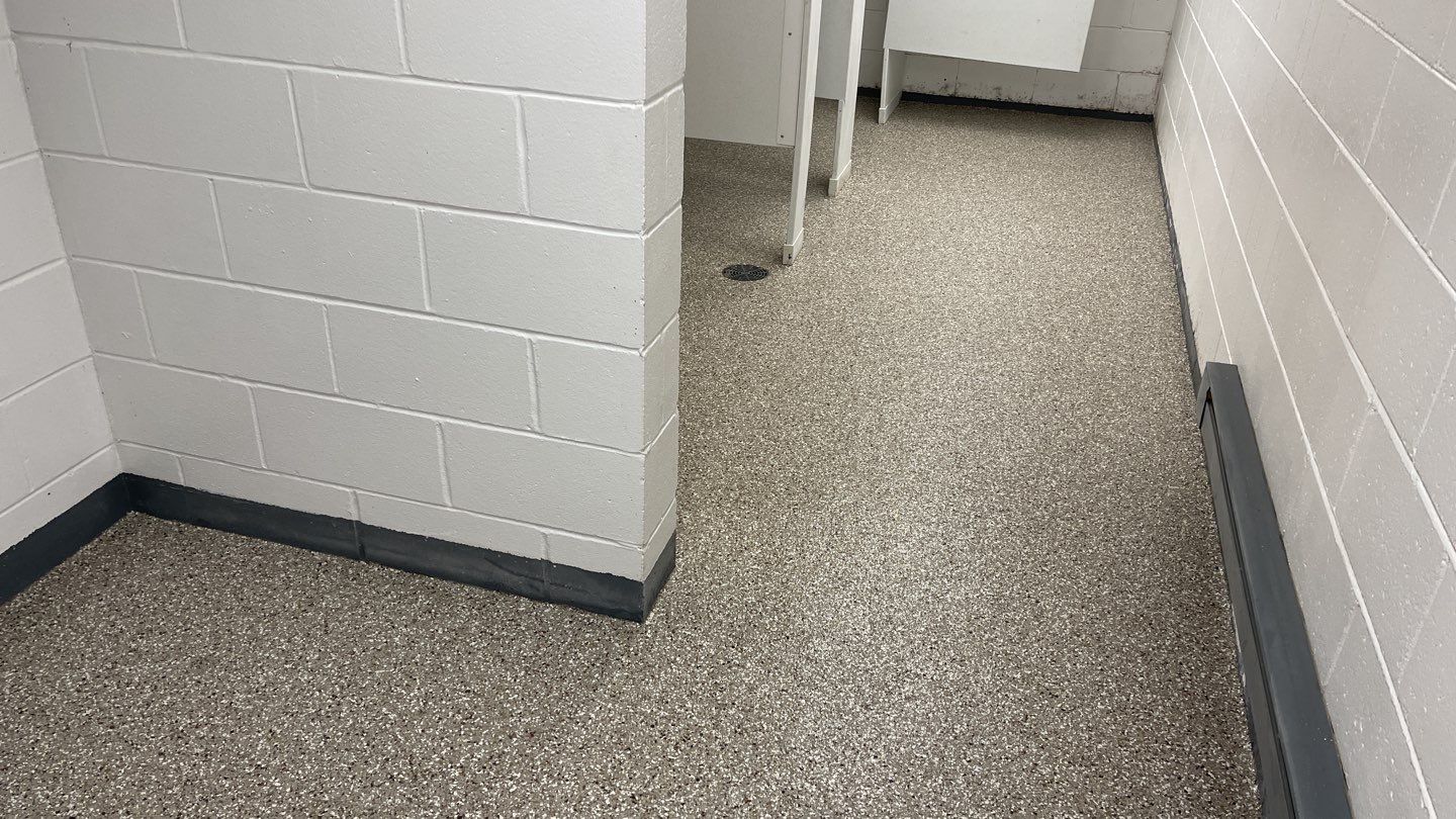 Park Restroom Floors using Pebble Beach by Your1DayFloor.com