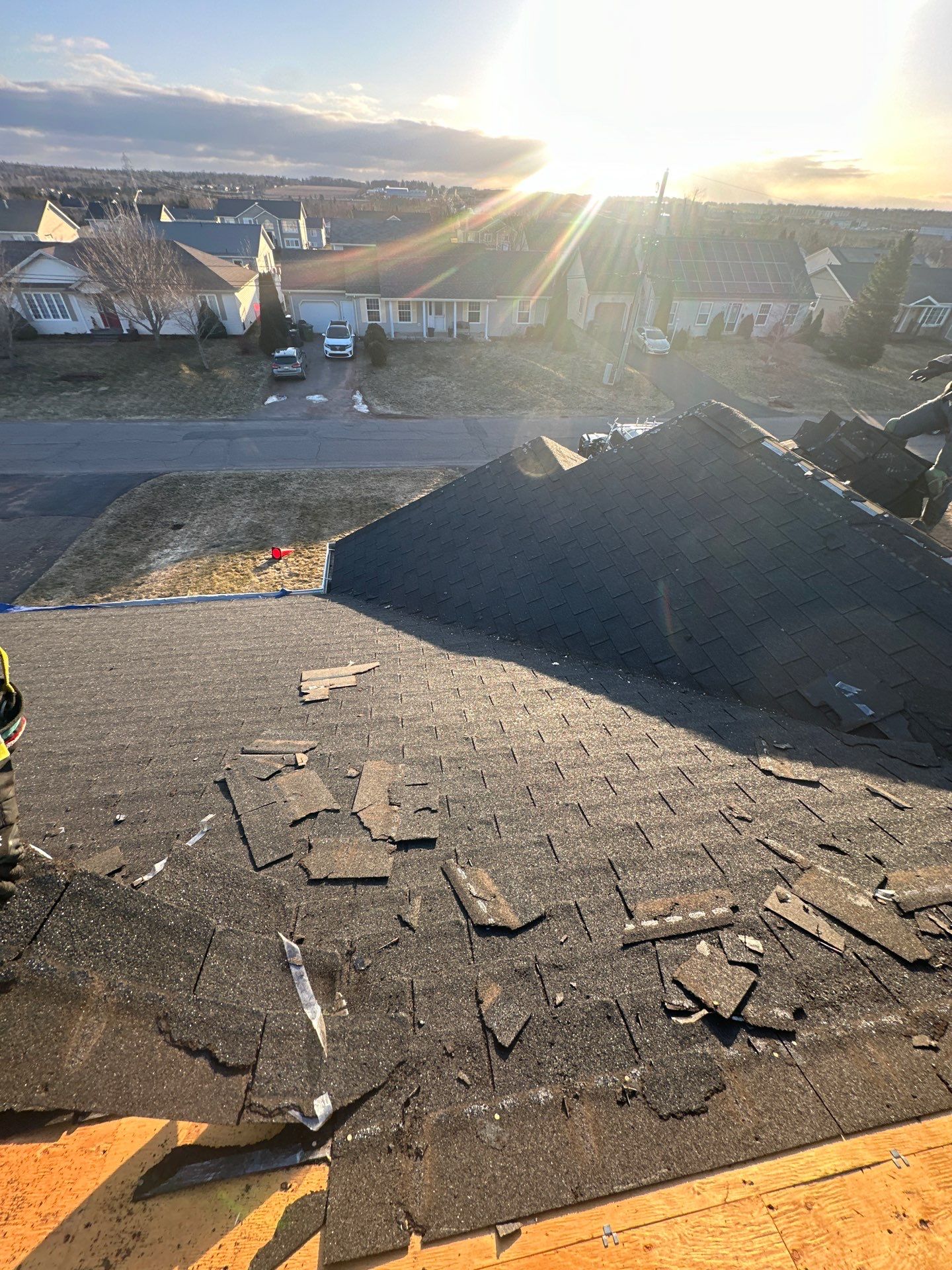 Residential Roofing Installation using Asphalt GAF HDZ in Charcoal by Artisan Roofing & Home Improvements Inc.