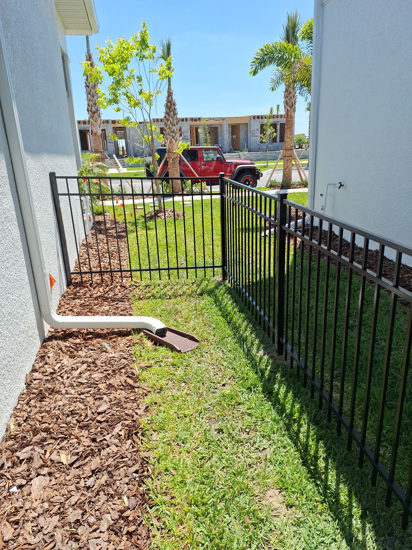 Aluminum Fence Installation using Black 3 Rail Aluminum Fence by Asap fence and gates, LLC