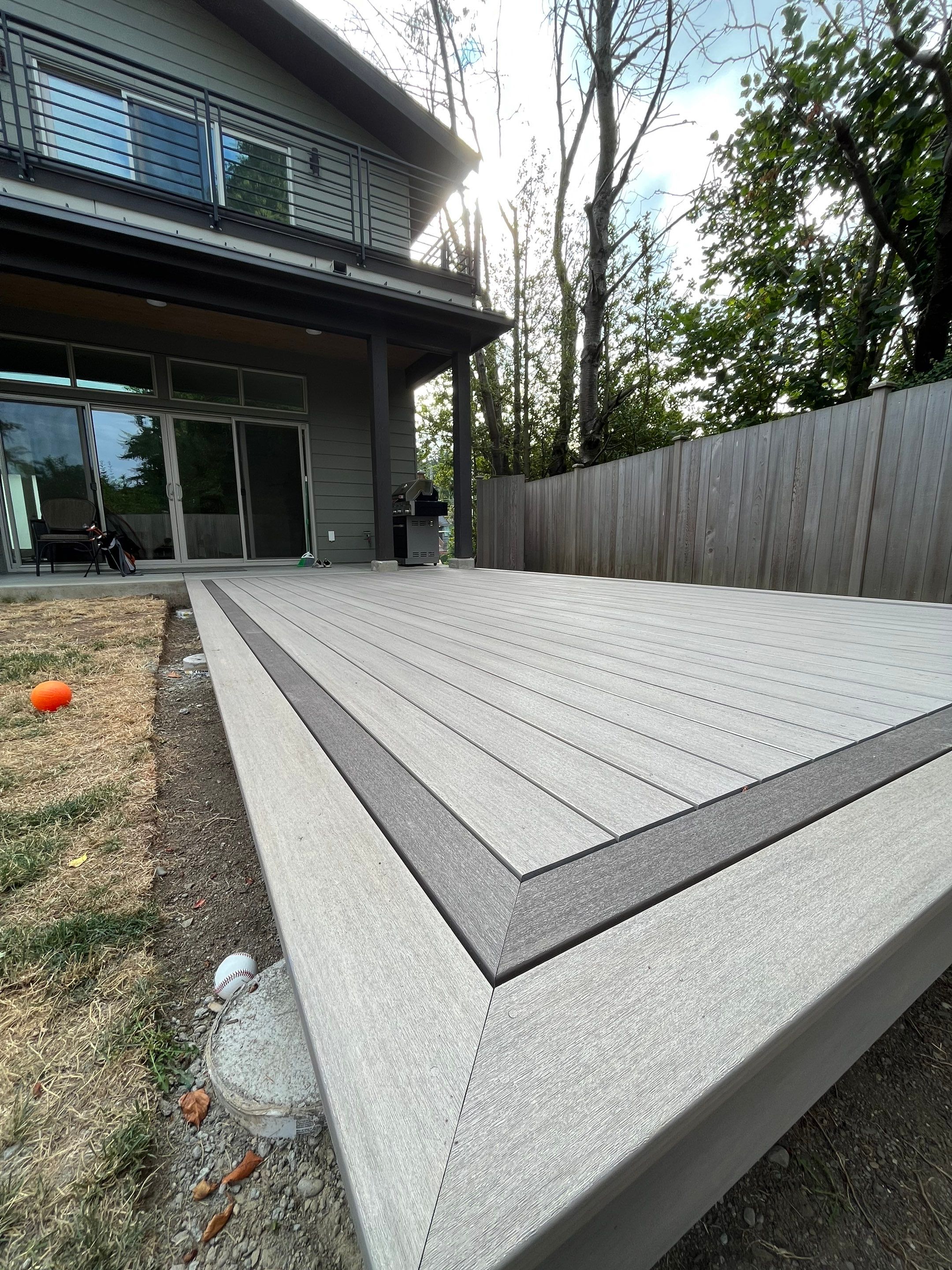 Dark Hickory Ribbon Deck by Alki deck builders 