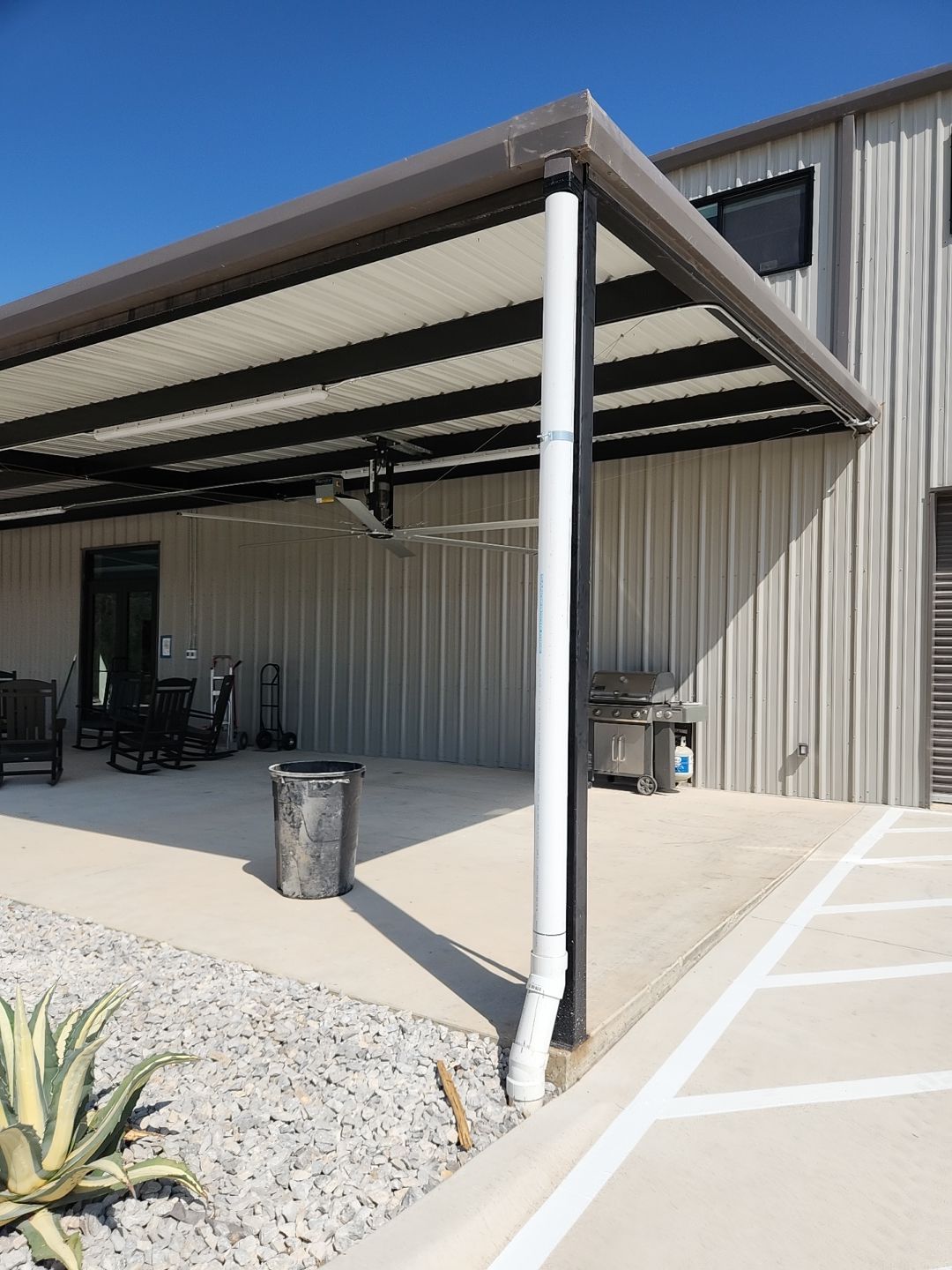 Commercial structure utilizing rainwater harvesting for all its water needs! by Hill Country Rain Water