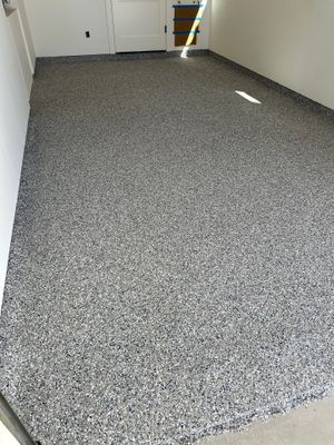 Cayucos Garage Floor Epoxy Installation with Moisture Vapor Barrier