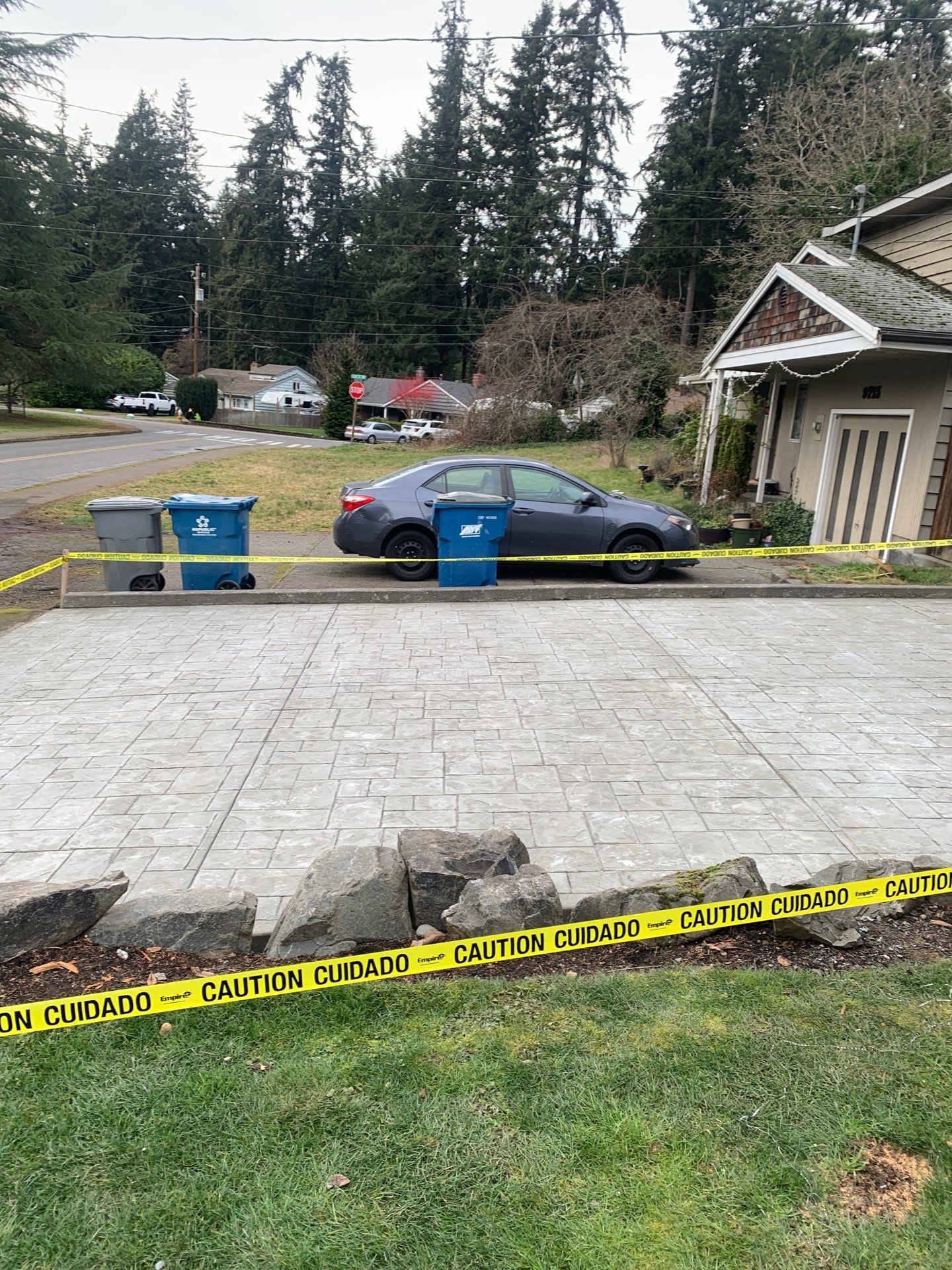 Stamped Concrete Patio and Driveway | Edmonds  by Jireh Asphalt & Concrete Inc 