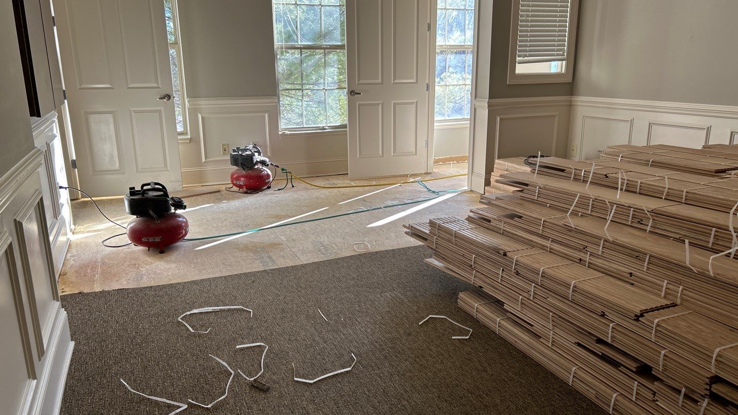 New hardwood floors for an office building by Footprints Floors of Nashville