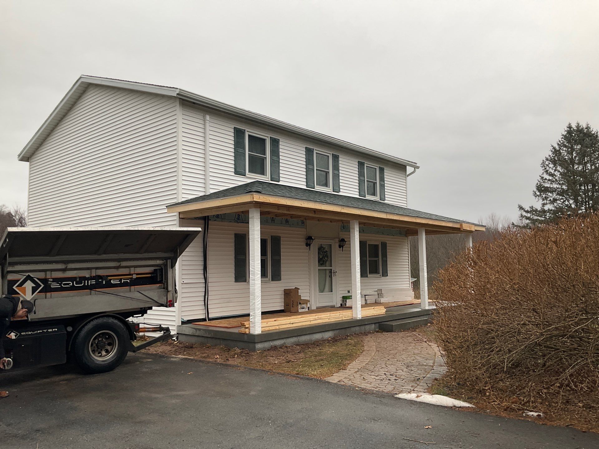 Custom Front Porch Addition in Ringtown by Esh Builders